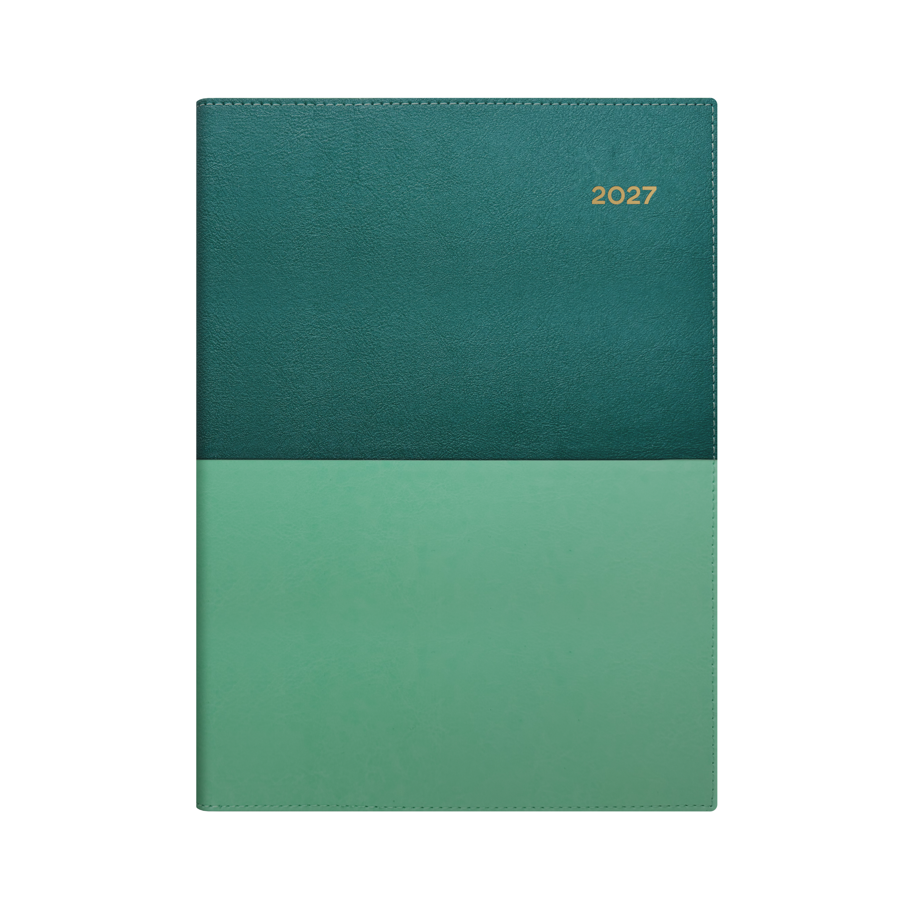 Collins Vanessa 2027 A4 Week to View Diary Teal angled view