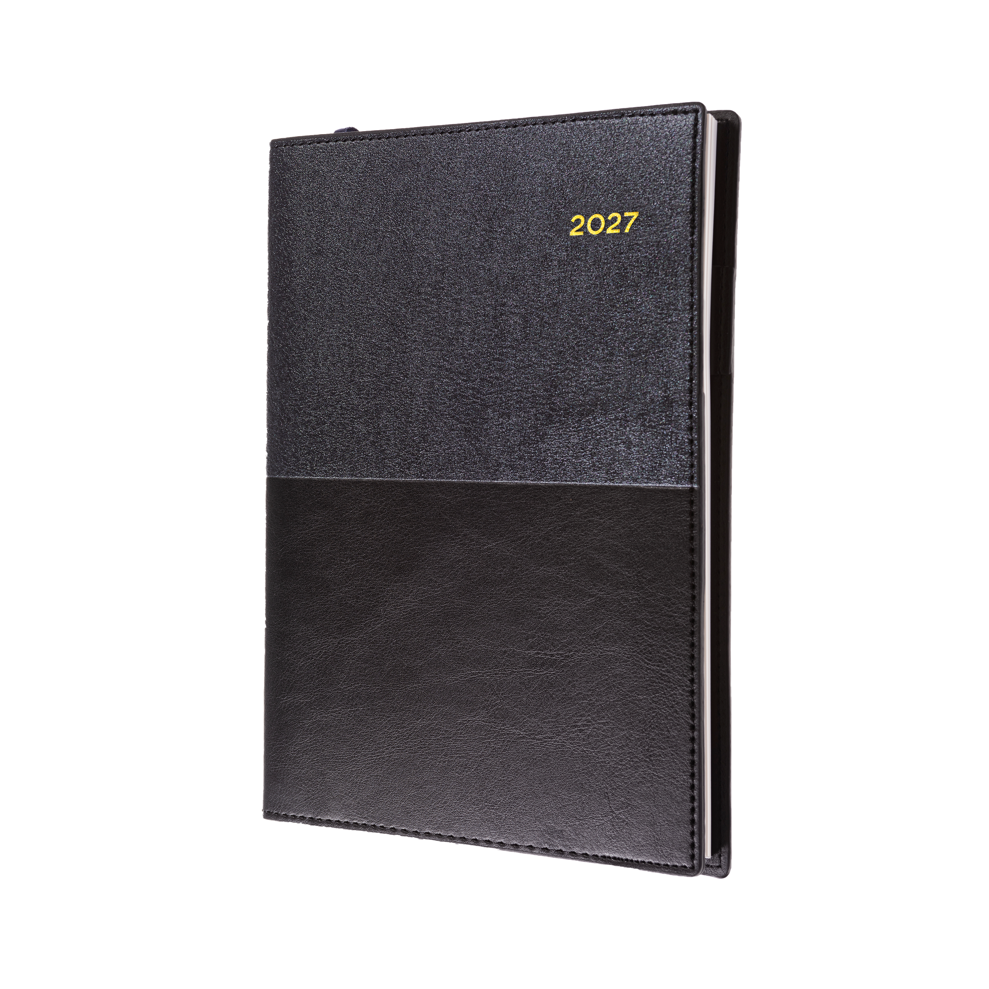 Collins Vanessa 2027 A5 2 Days to Page Diary Black front cover