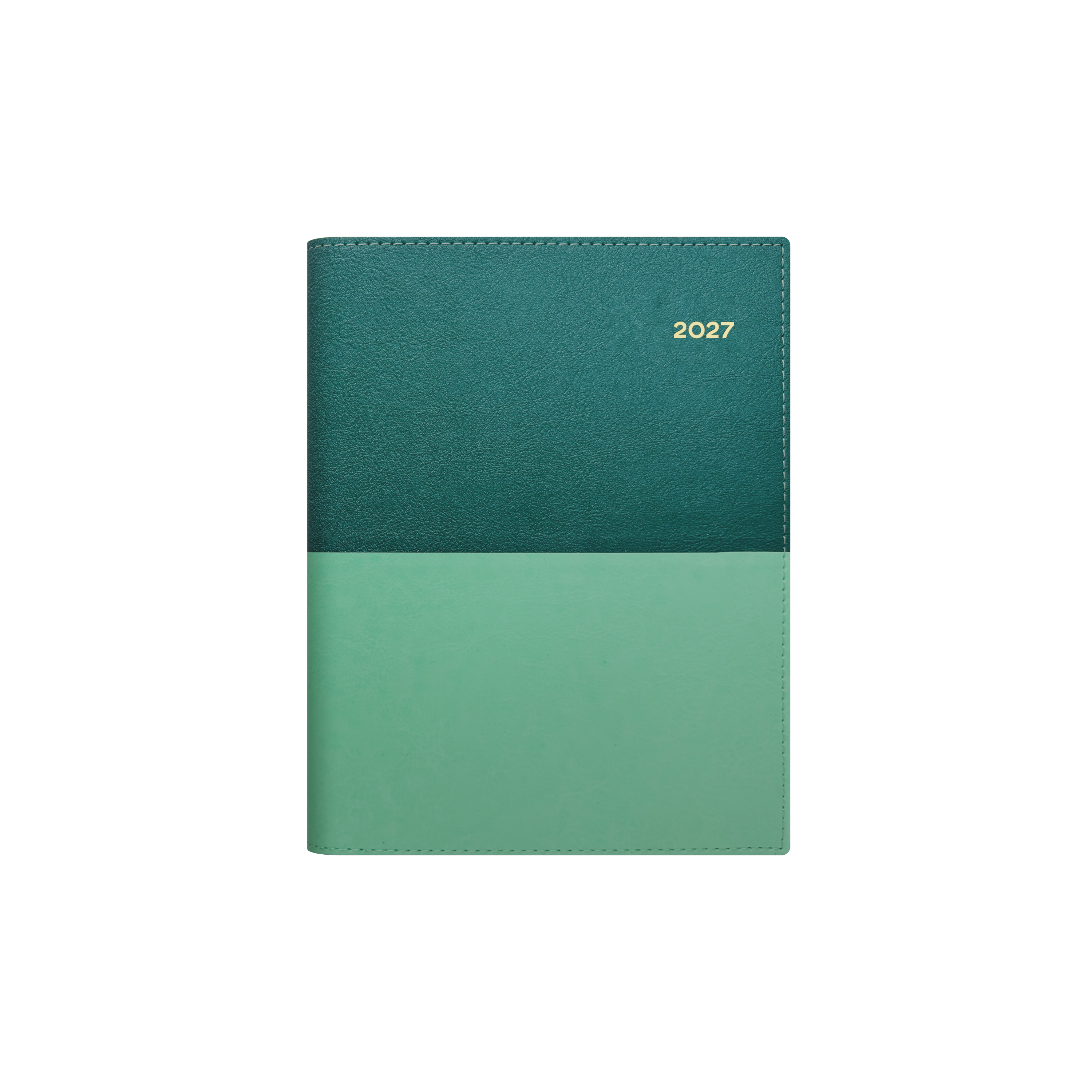 Collins Vanessa 2027 A5 Day to Page Diary Teal angled view