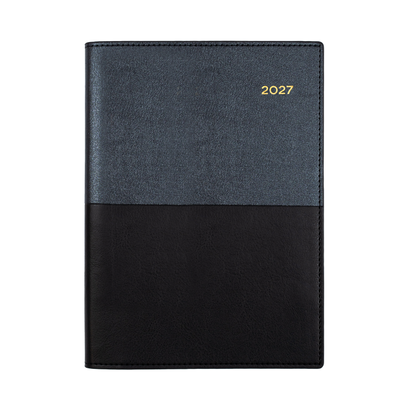 Collins Vanessa 2027 A5 Month to View Diary Black angled view