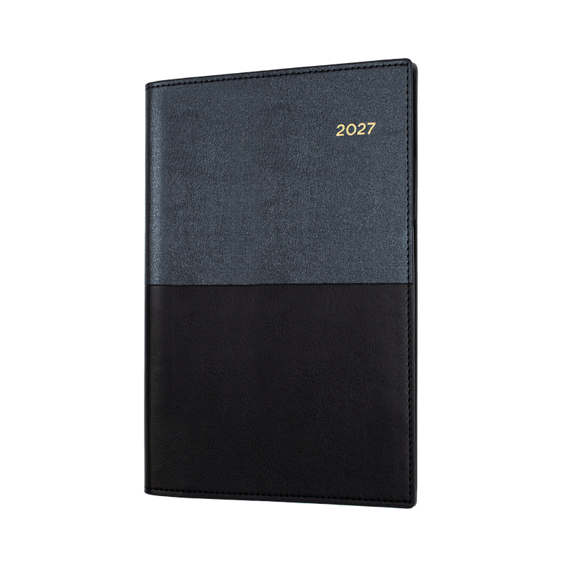 Collins Vanessa 2027 A5 Month to View Diary Black front cover