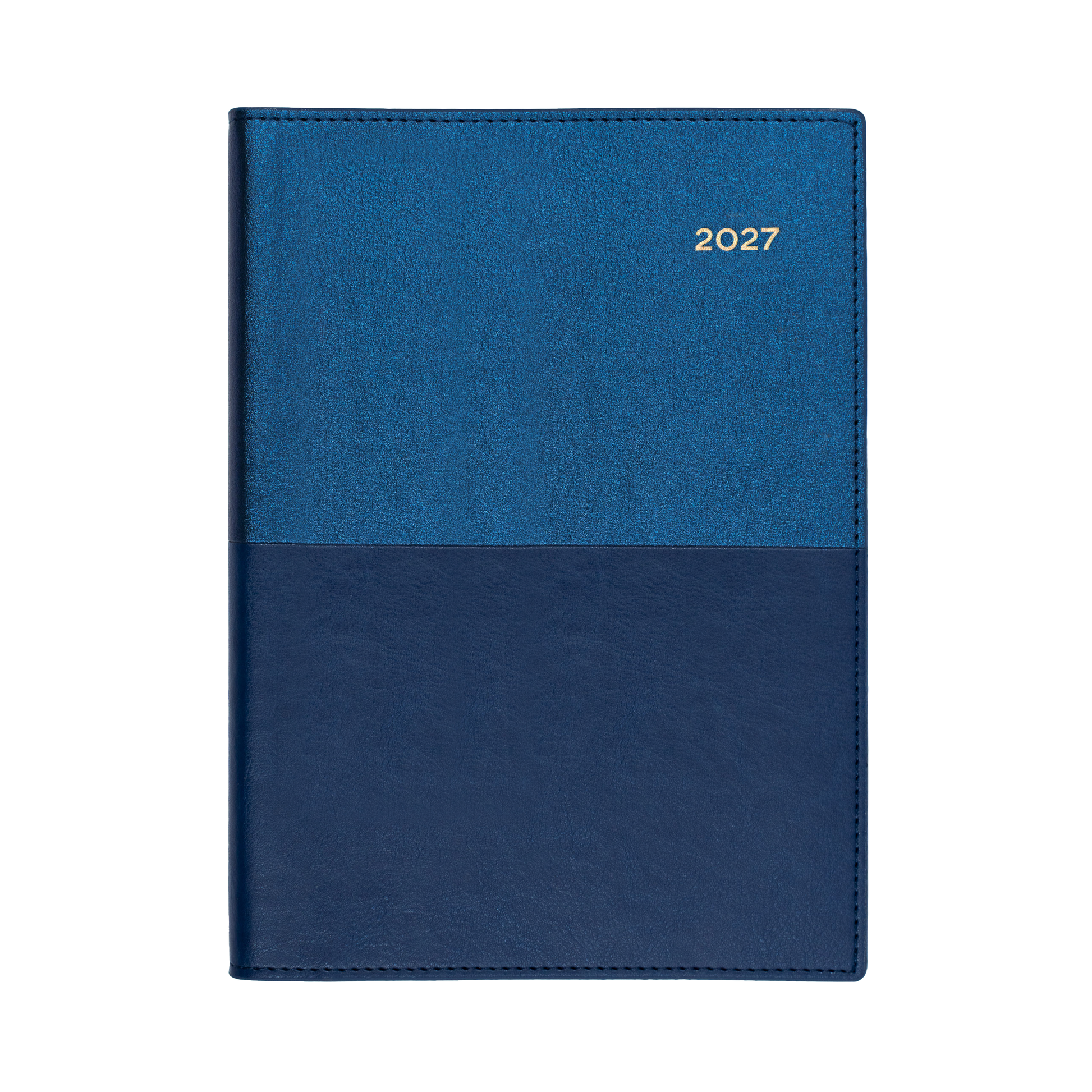 Collins Vanessa 2027 A5 Month to View Diary Blue angled view