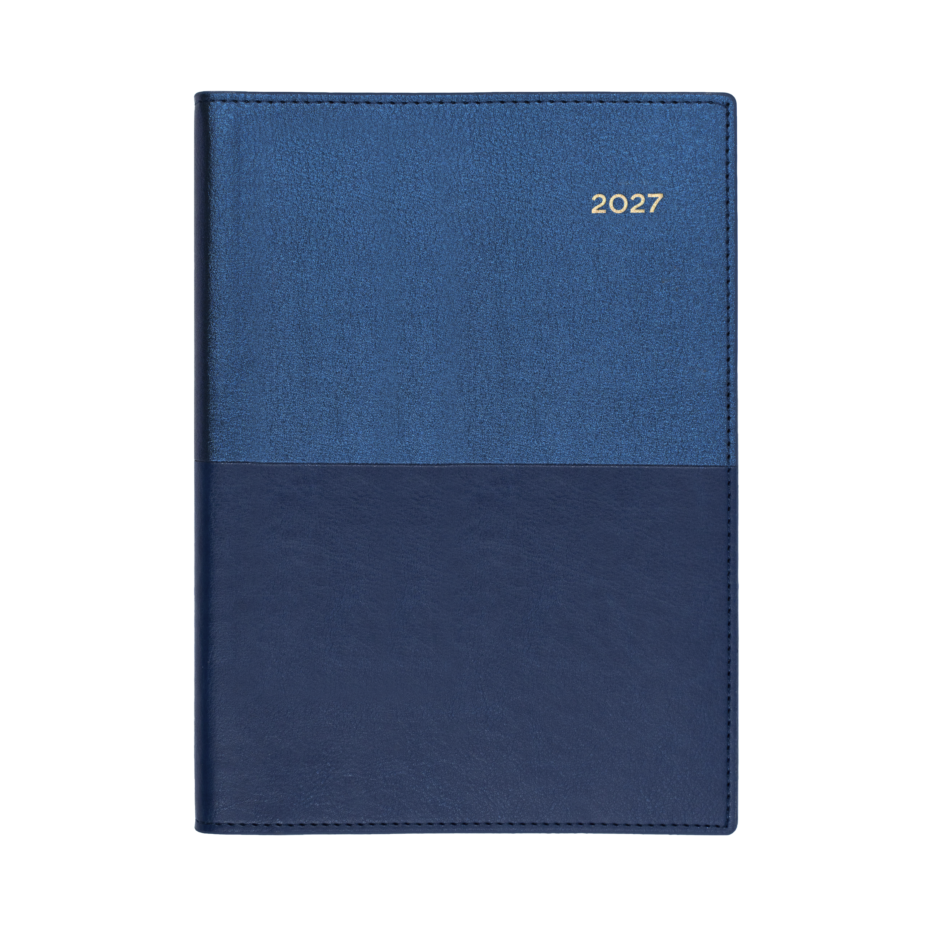 Collins Vanessa 2027 A5 Month to View Diary Blue angled view