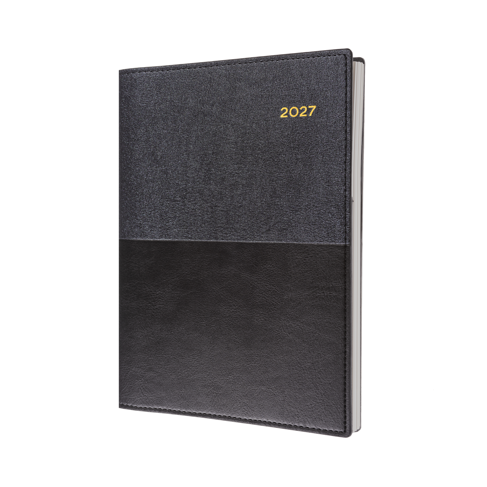 Collins Vanessa 2027 A5 Week to View Diary Black front cover