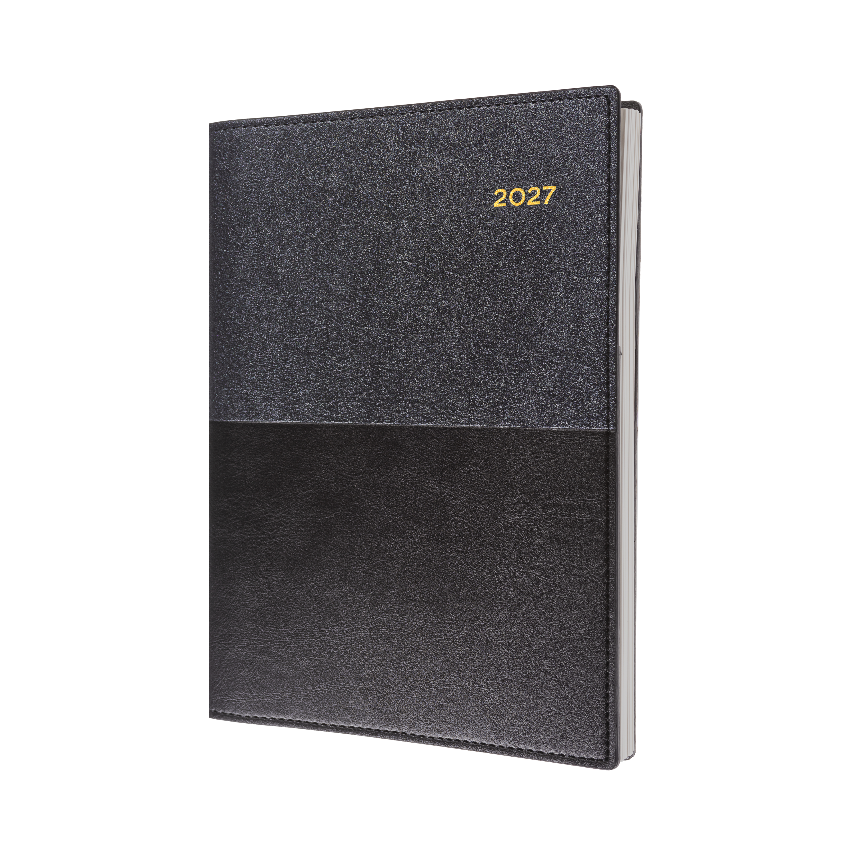 Collins Vanessa 2027 A5 Week to View Diary Black front cover