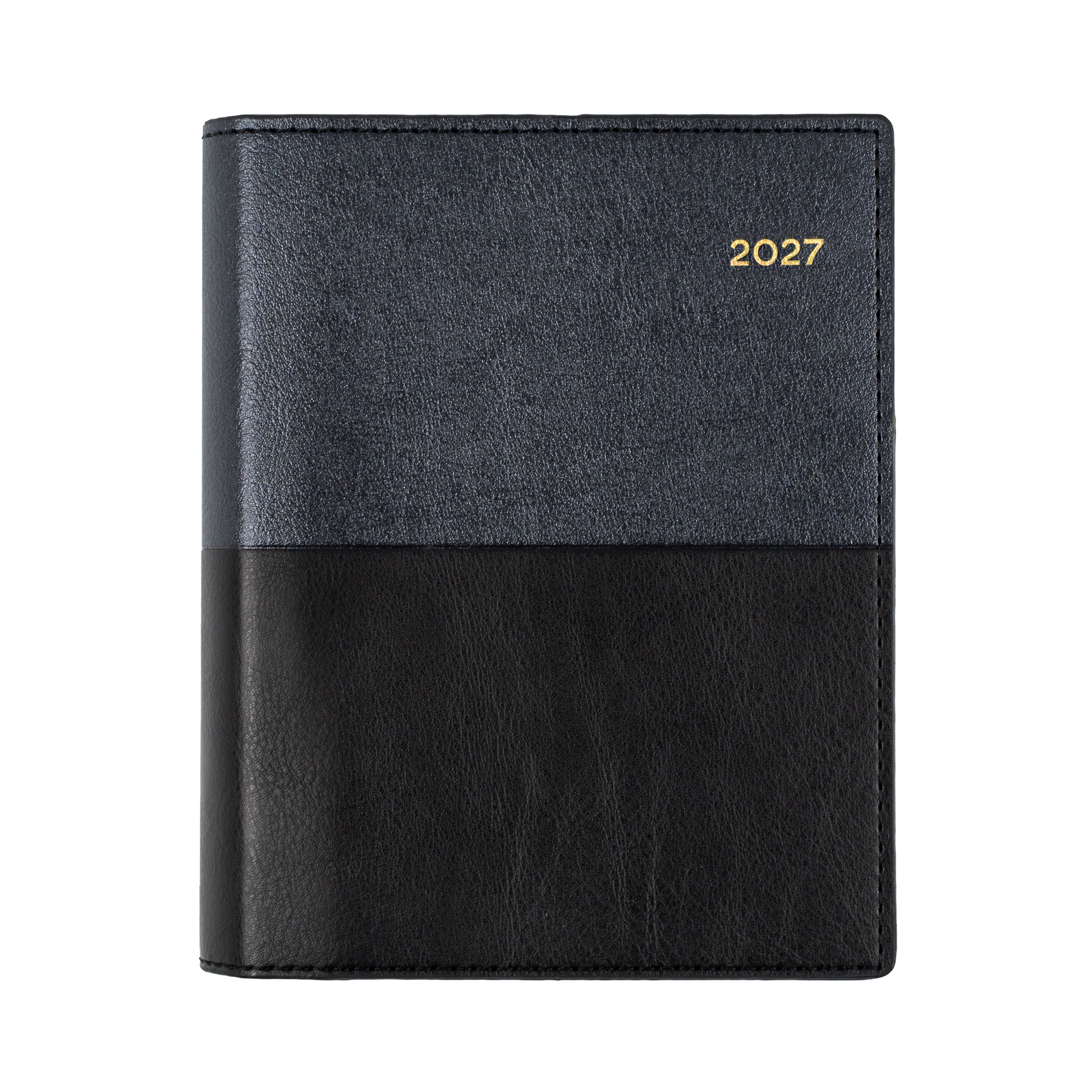 Collins Vanessa 2027 A6 Day to Page Diary Black angled view