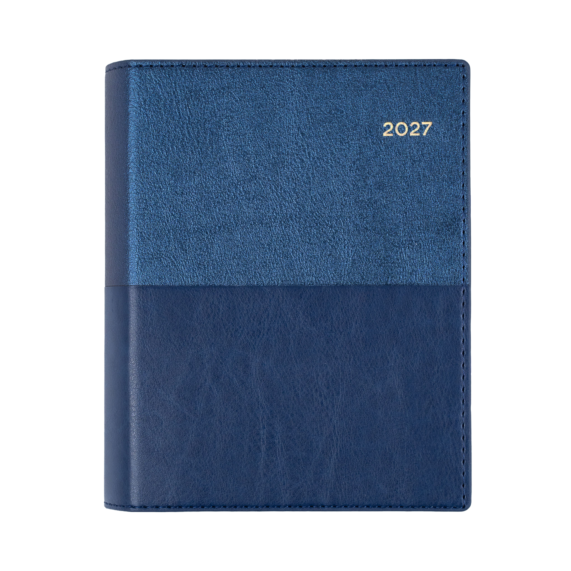 Collins Vanessa 2027 A6 Day to Page Diary Blue angled view