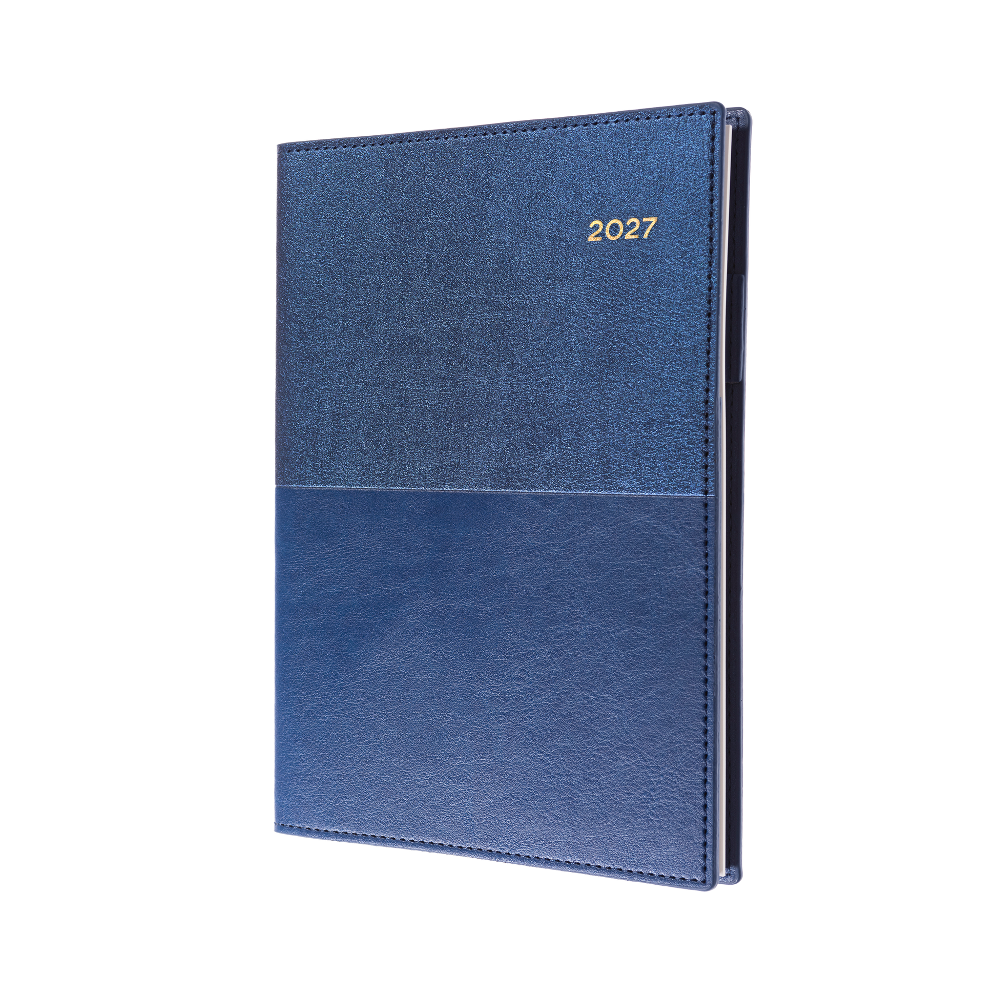 Collins Vanessa 2027 A6 Day to Page Diary Blue front cover