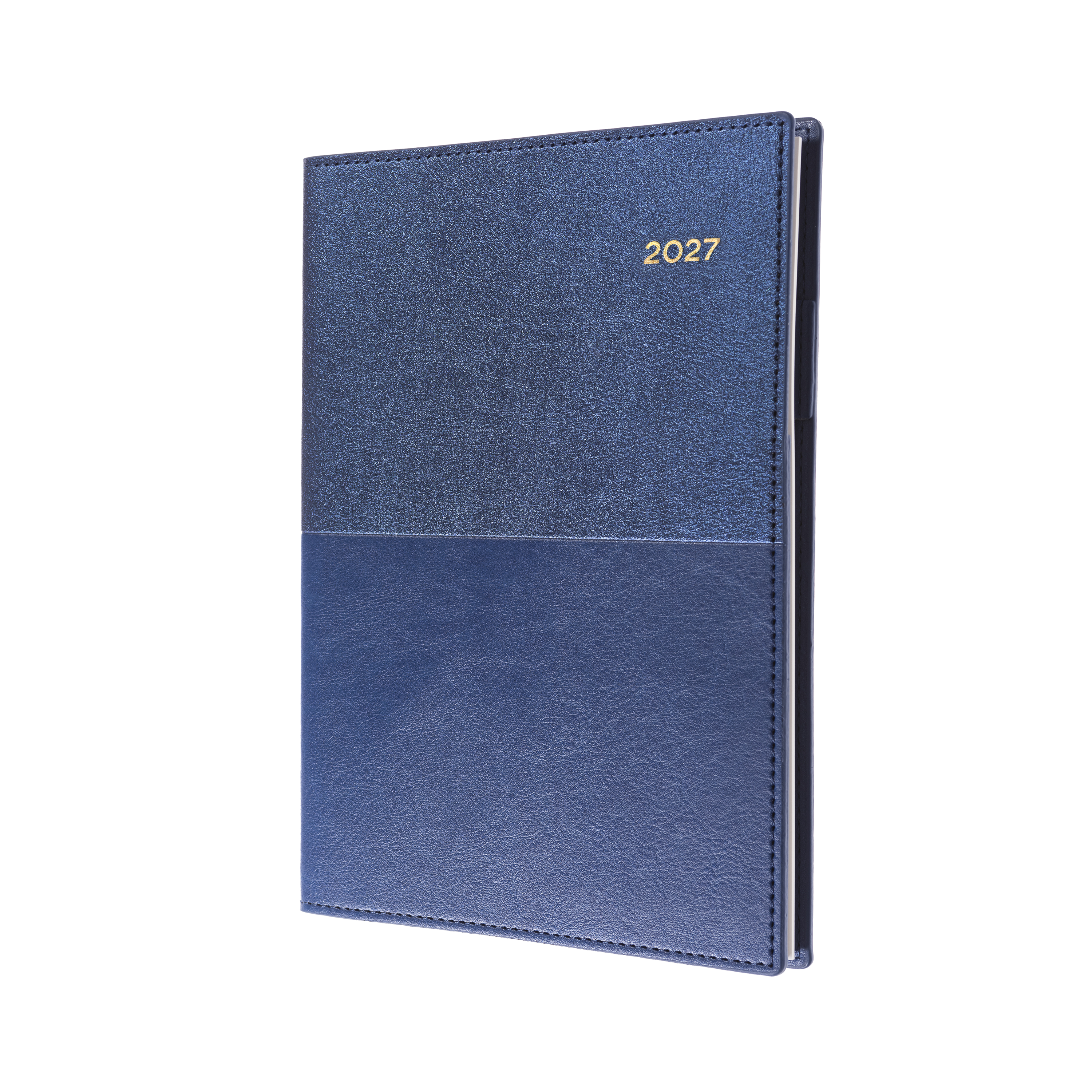Collins Vanessa 2027 A6 Day to Page Diary Blue front cover