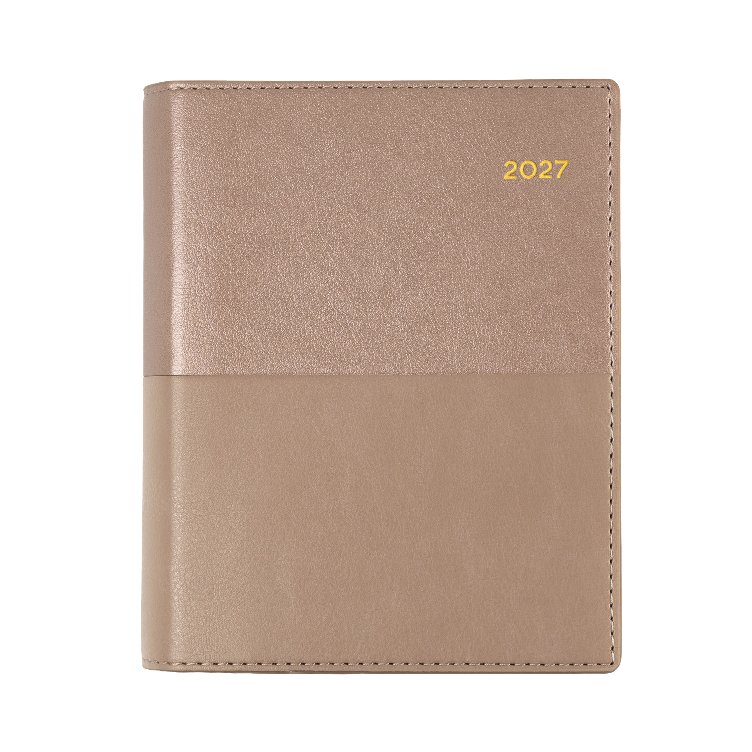 Collins Vanessa 2027 A6 Day to Page Diary Rose Gold angled view