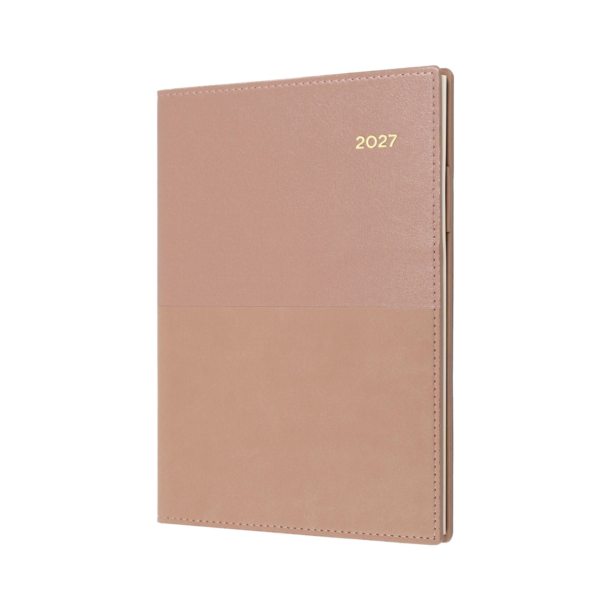 Collins Vanessa 2027 A6 Day to Page Diary Rose Gold front cover