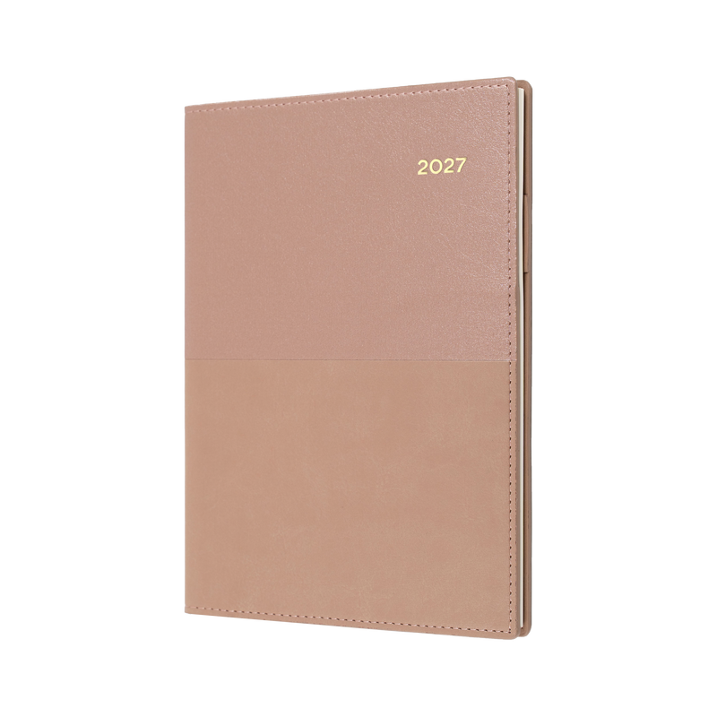 Collins Vanessa 2027 A6 Day to Page Diary Rose Gold front cover