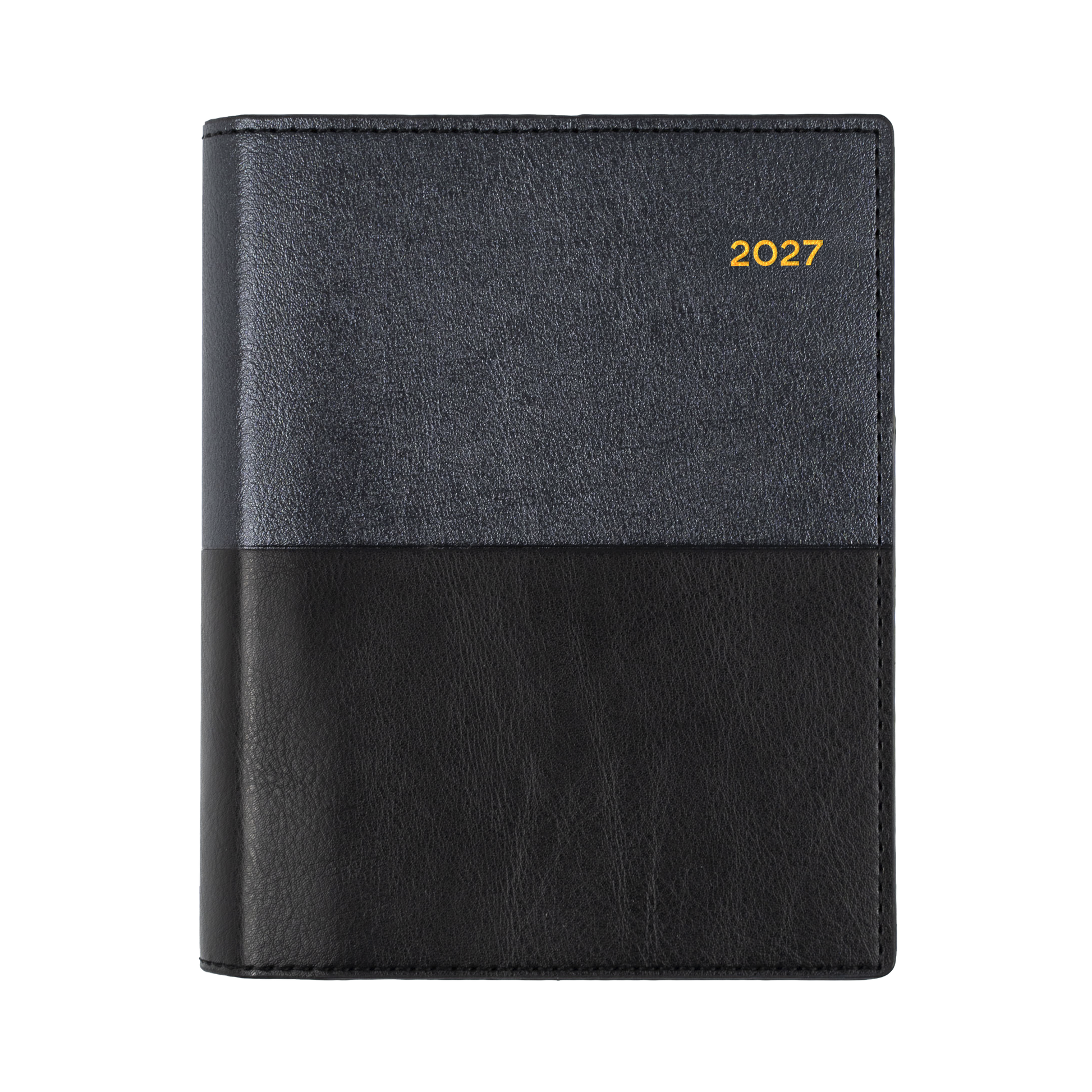 Collins Vanessa 2027 A6 Week to View Diary Black angled view
