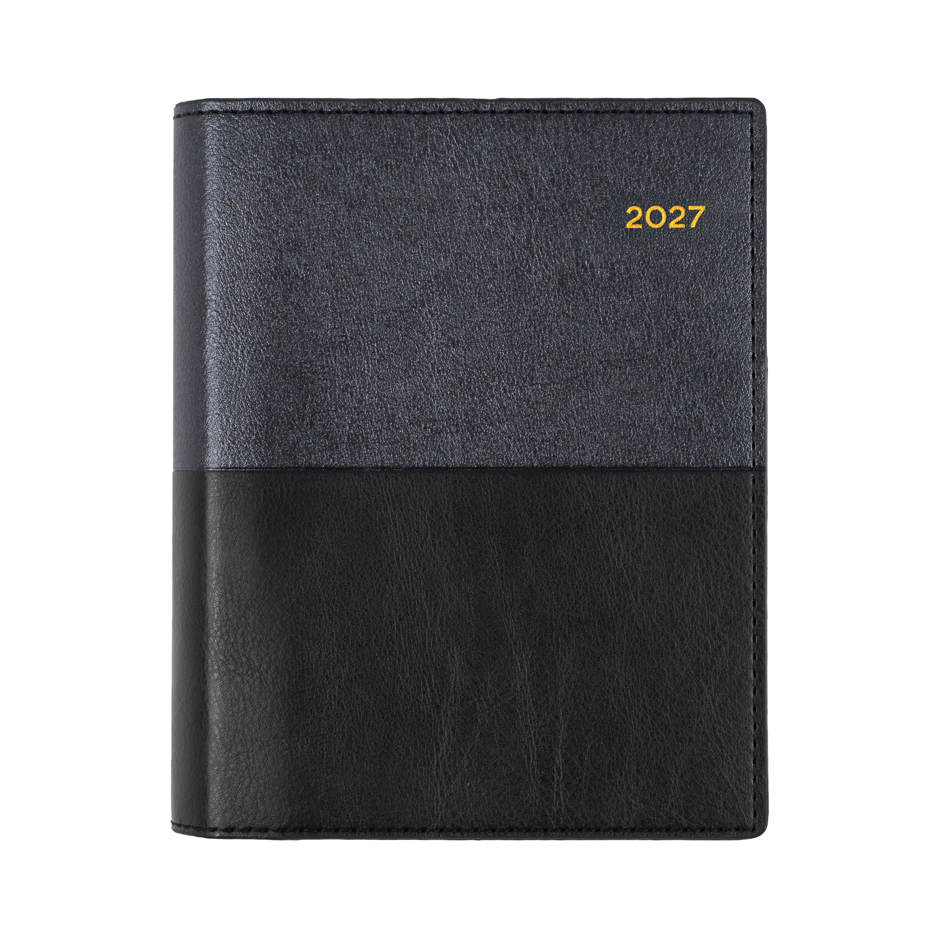 Collins Vanessa 2027 A6 Week to View Diary Black angled view