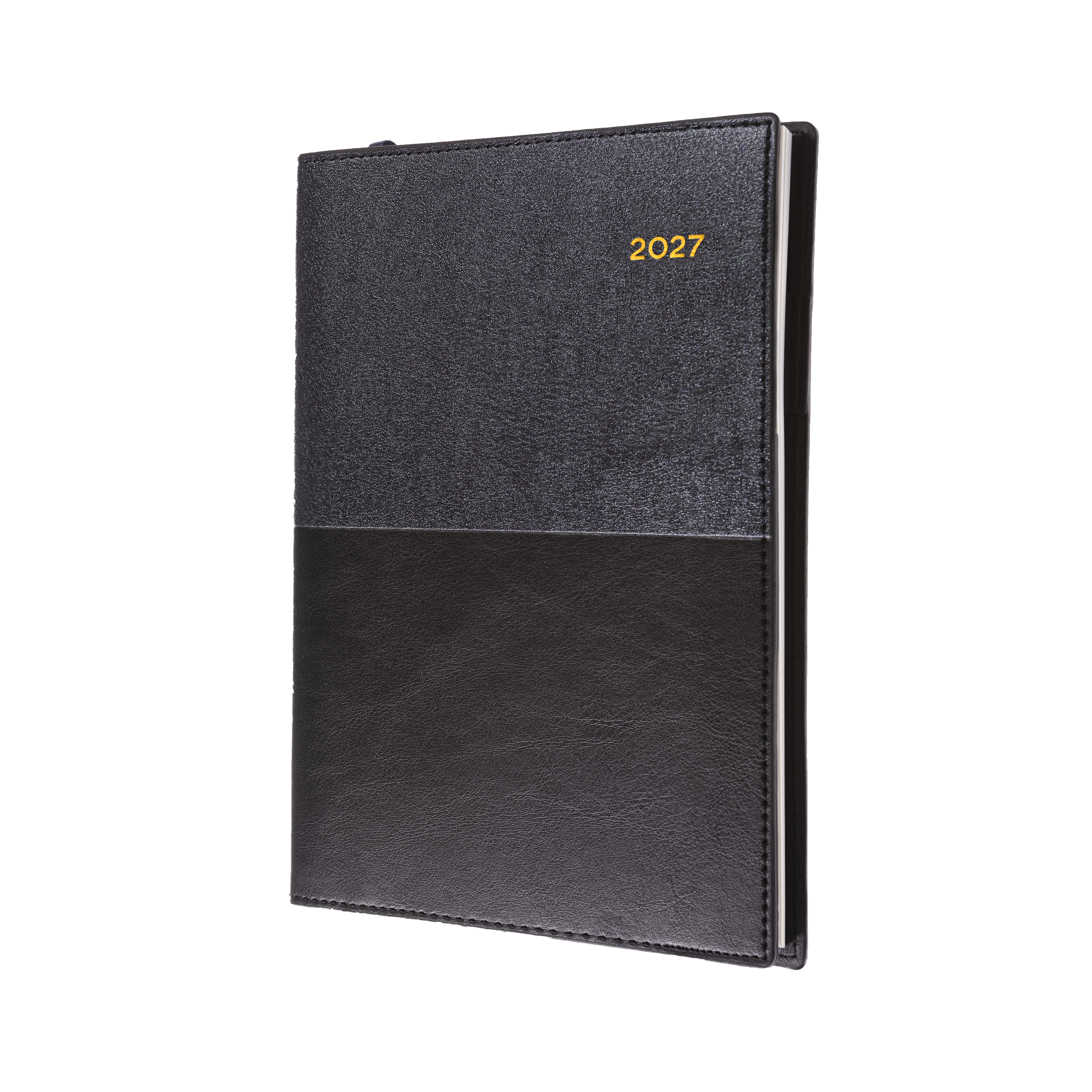 Collins Vanessa 2027 A6 Week to View Diary Black front cover