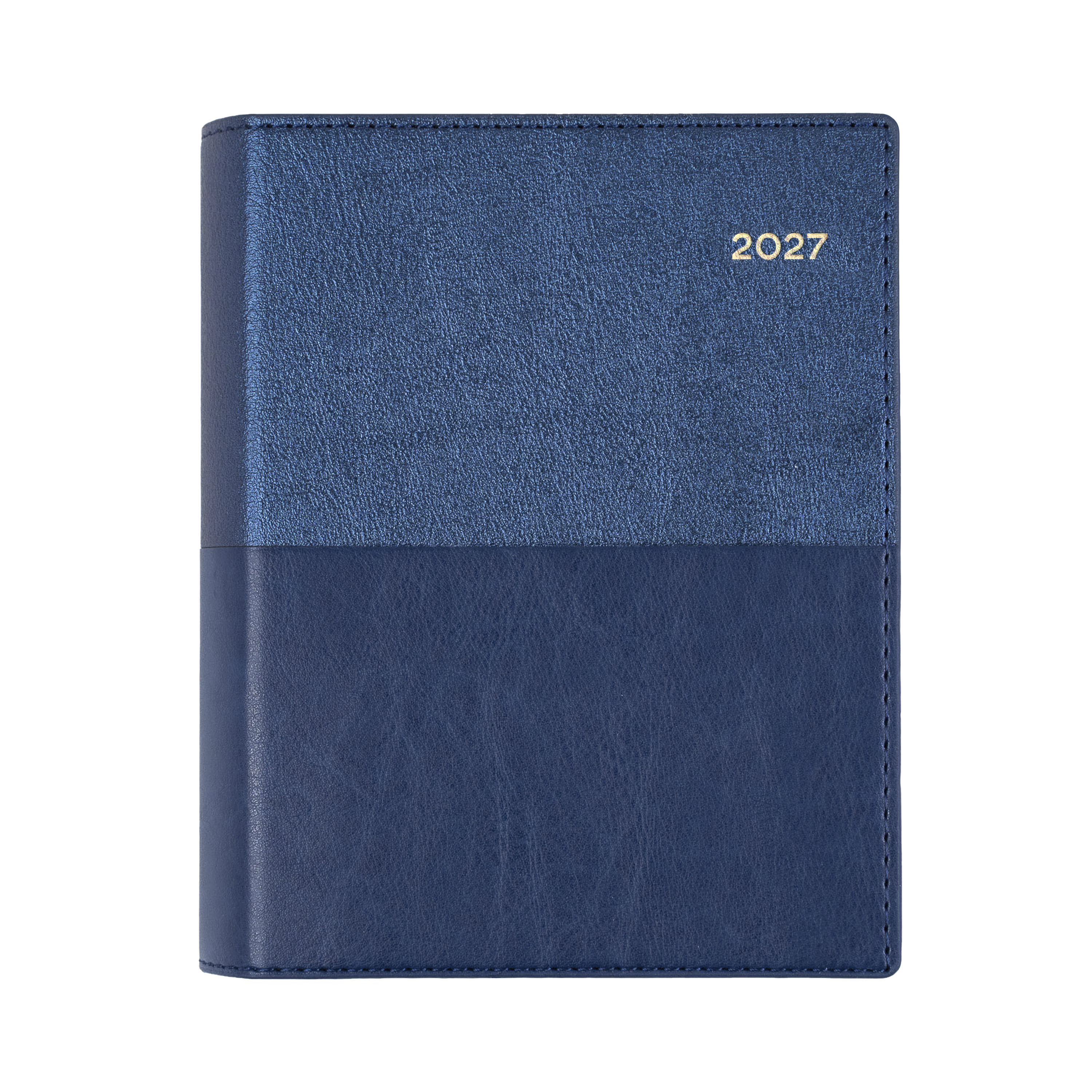 Collins Vanessa 2027 A6 Week to View Diary Blue angled view