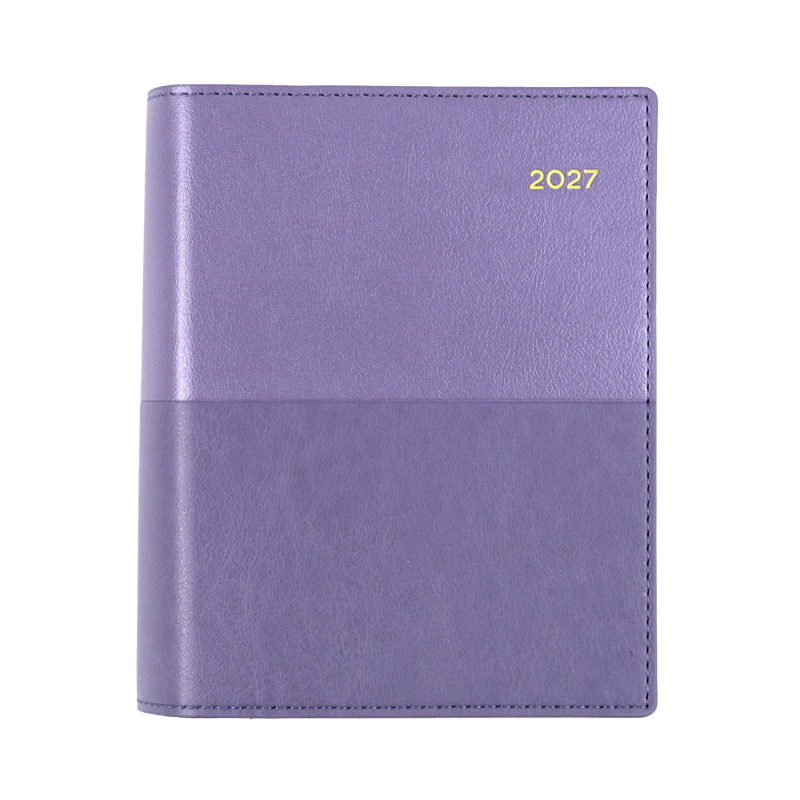 Collins Vanessa 2027 A6 Week to View Diary Lilac angled view