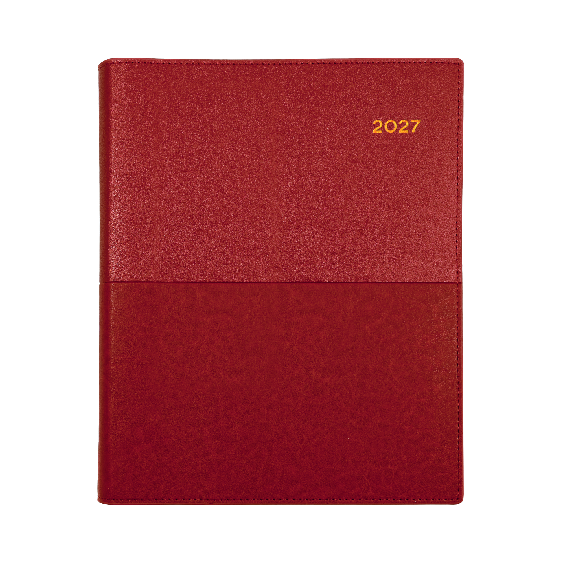 Collins Vanessa 2027 A6 Week to View Diary Red angled view