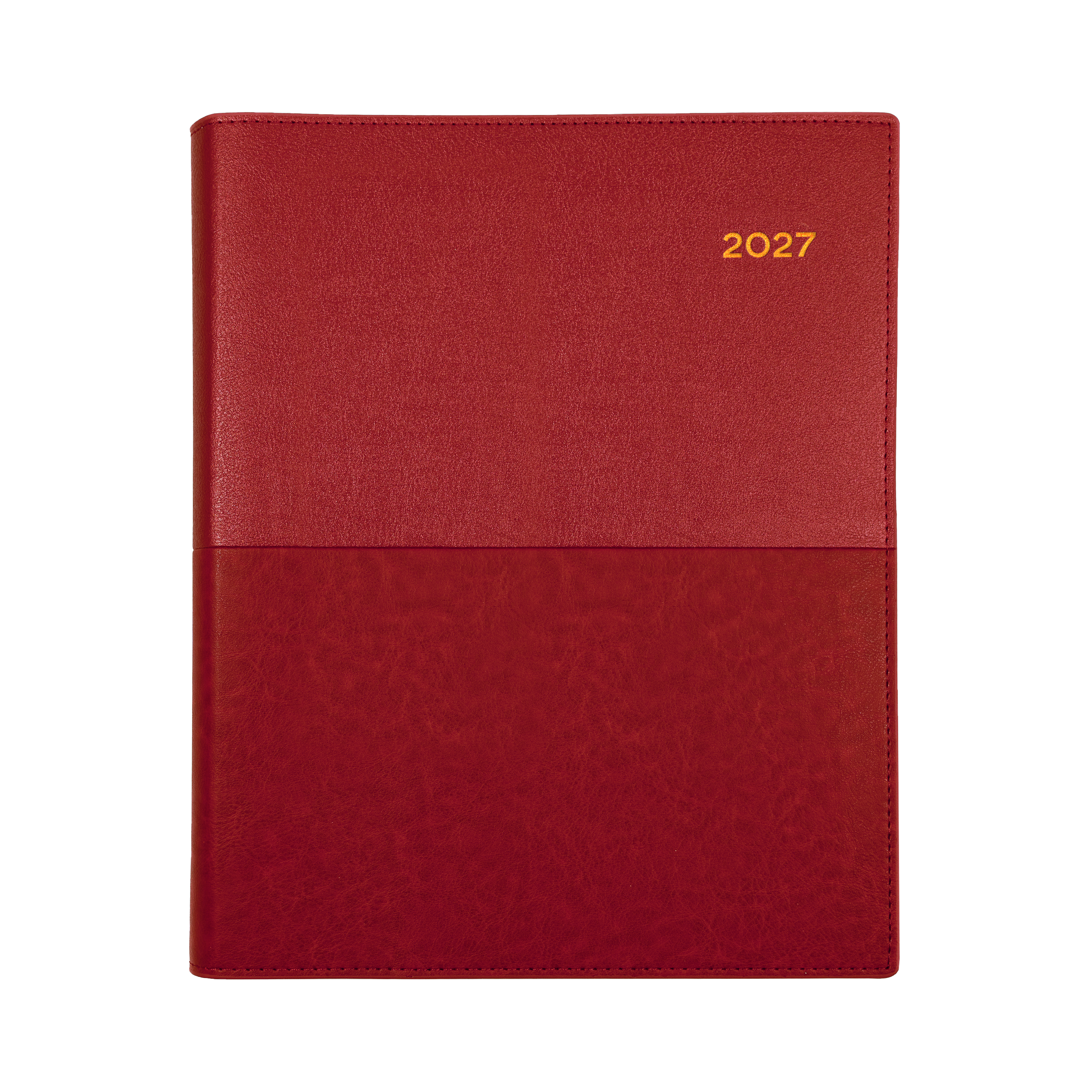 Collins Vanessa 2027 A6 Week to View Diary Red angled view