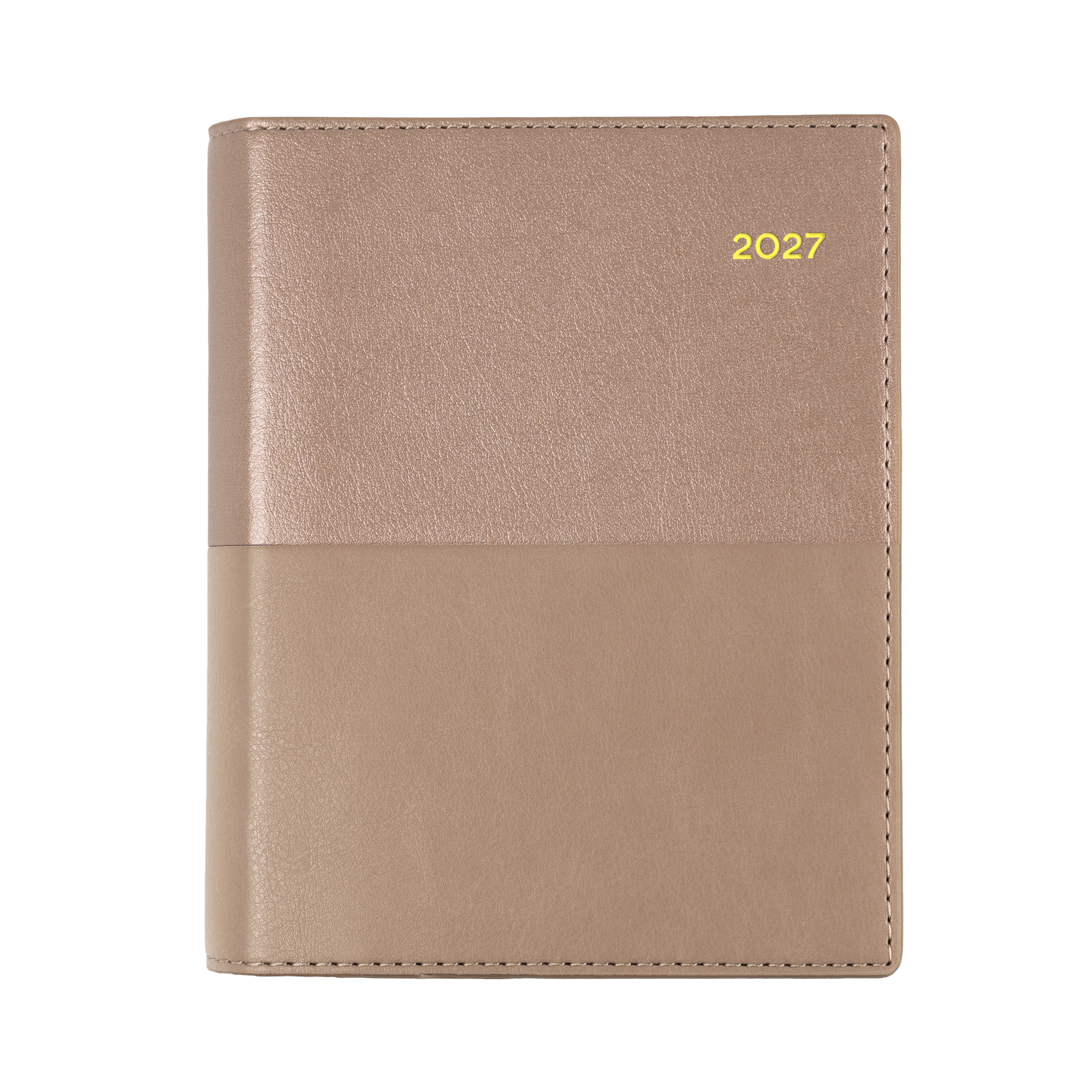 Collins Vanessa 2027 A6 Week to View Diary Rose Gold angled view