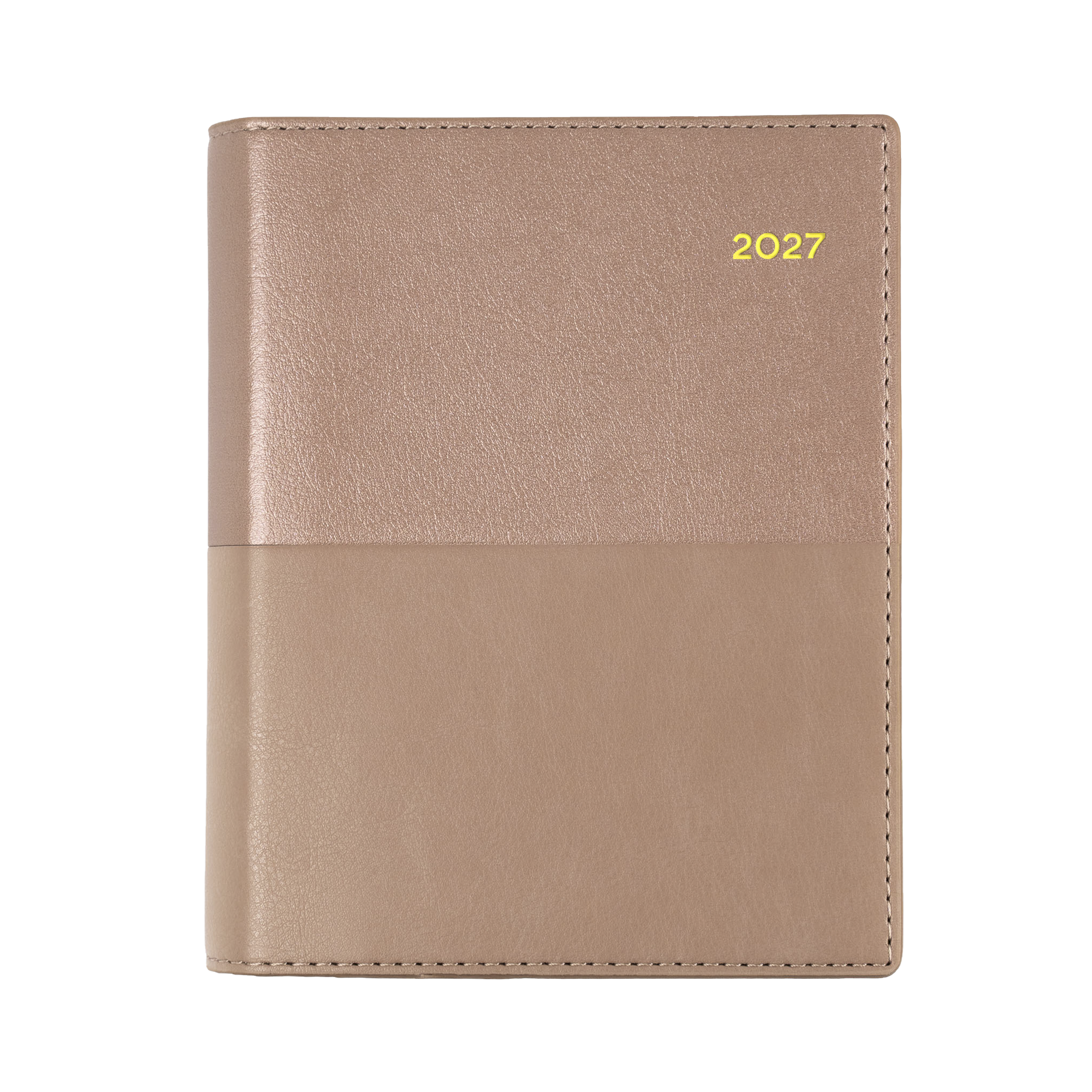 Collins Vanessa 2027 A6 Week to View Diary Rose Gold angled view