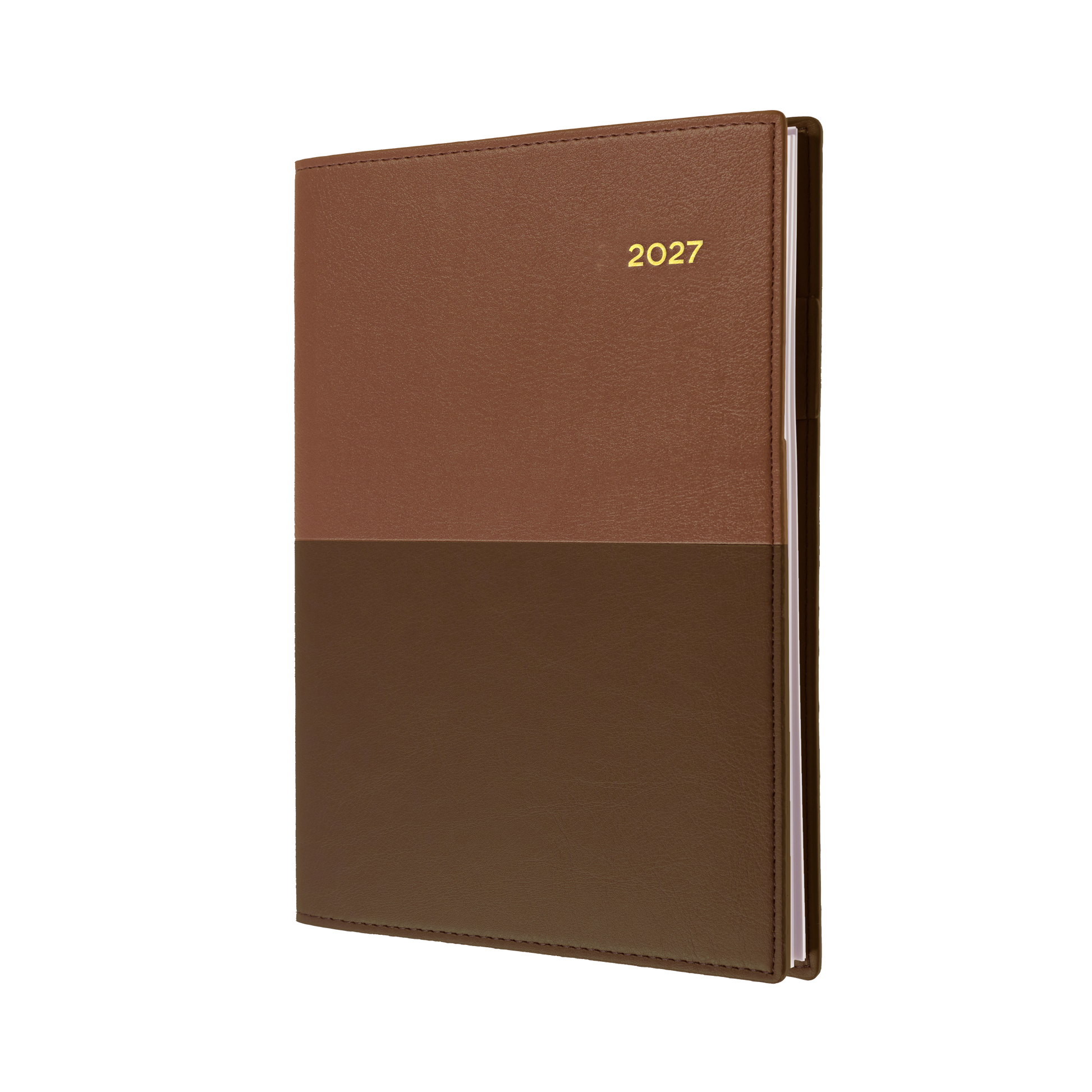 Collins Vanessa 2027 A6 Week to View Diary Tan front cover