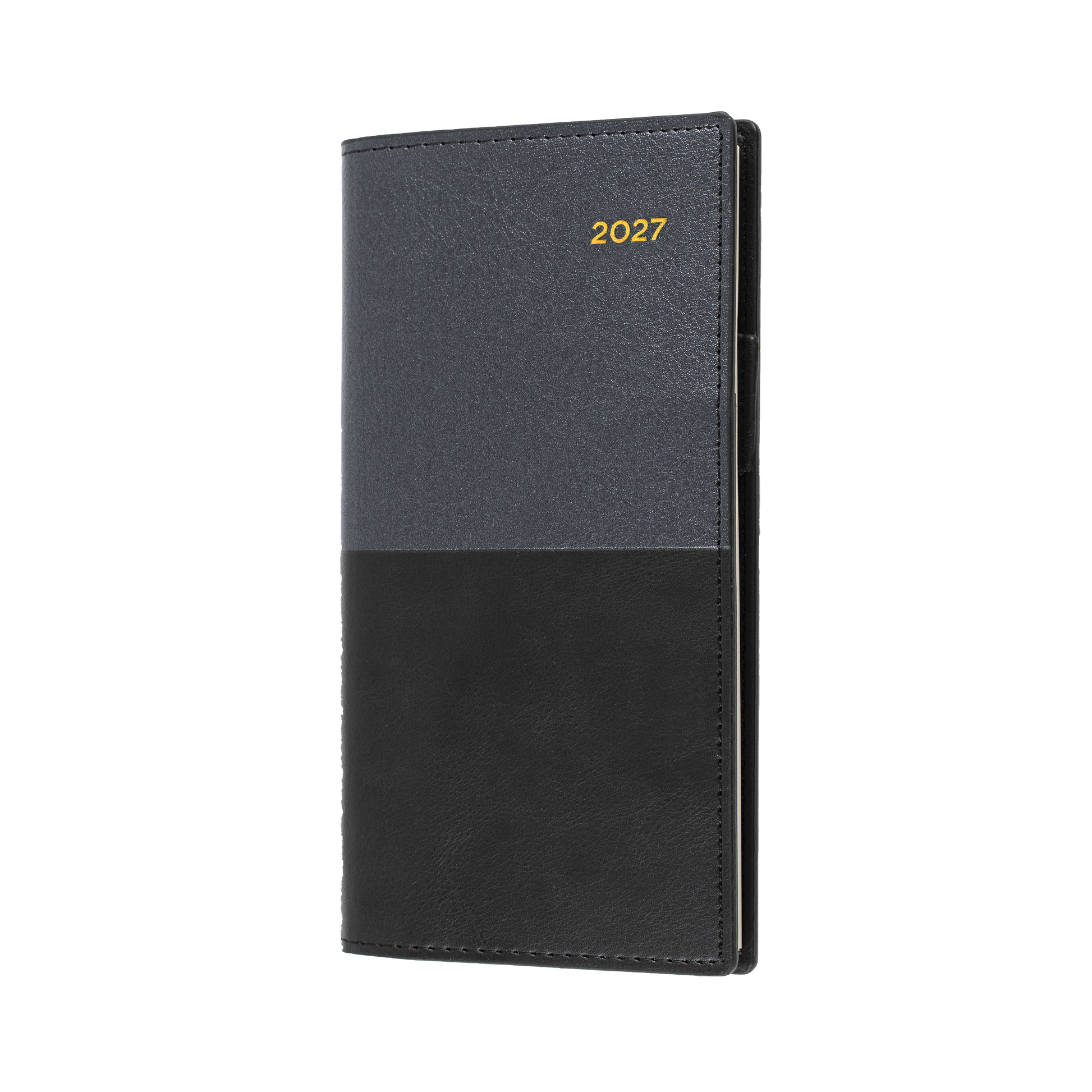 Collins Vanessa 2027 B6/7 Week to View Diary Black front cover