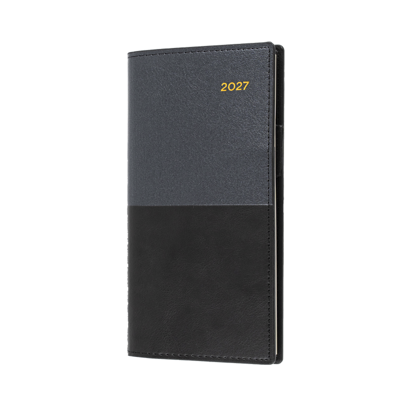 Collins Vanessa 2027 B6/7 Week to View Diary Black front cover