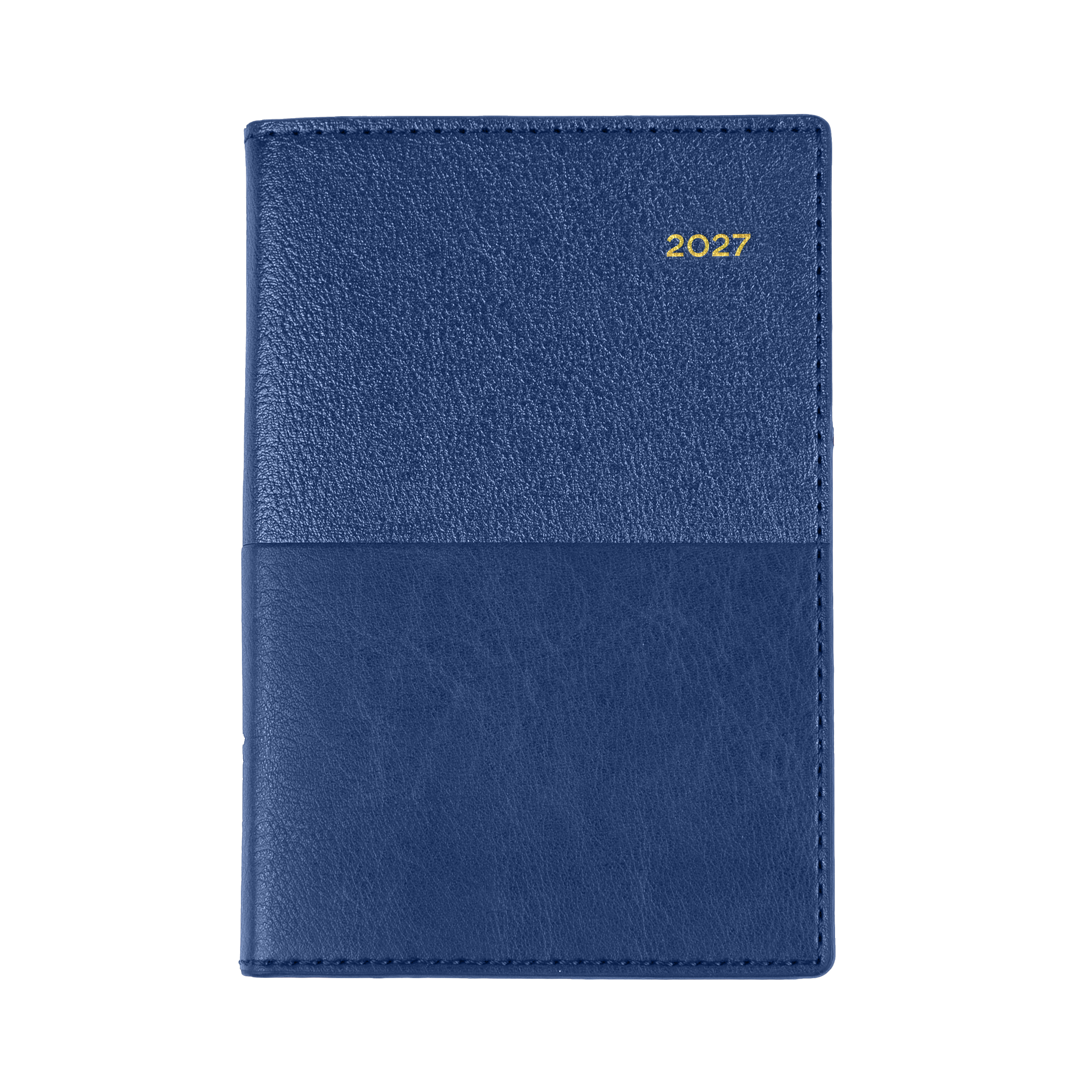 Collins Vanessa 2027 B7R Week to View Diary Blue angled view