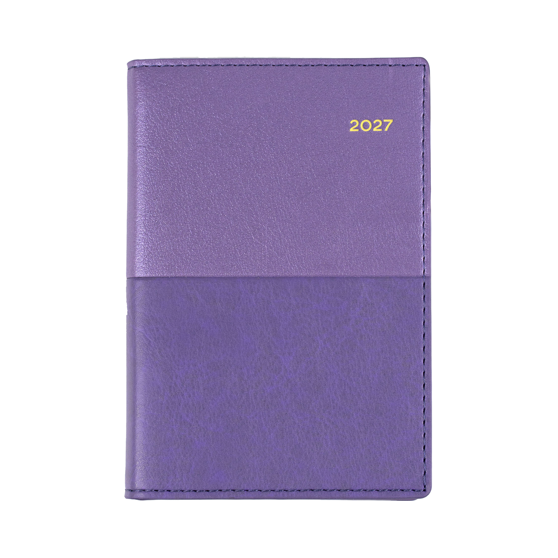 Collins Vanessa 2027 B7R Week to View Diary Lilac angled view