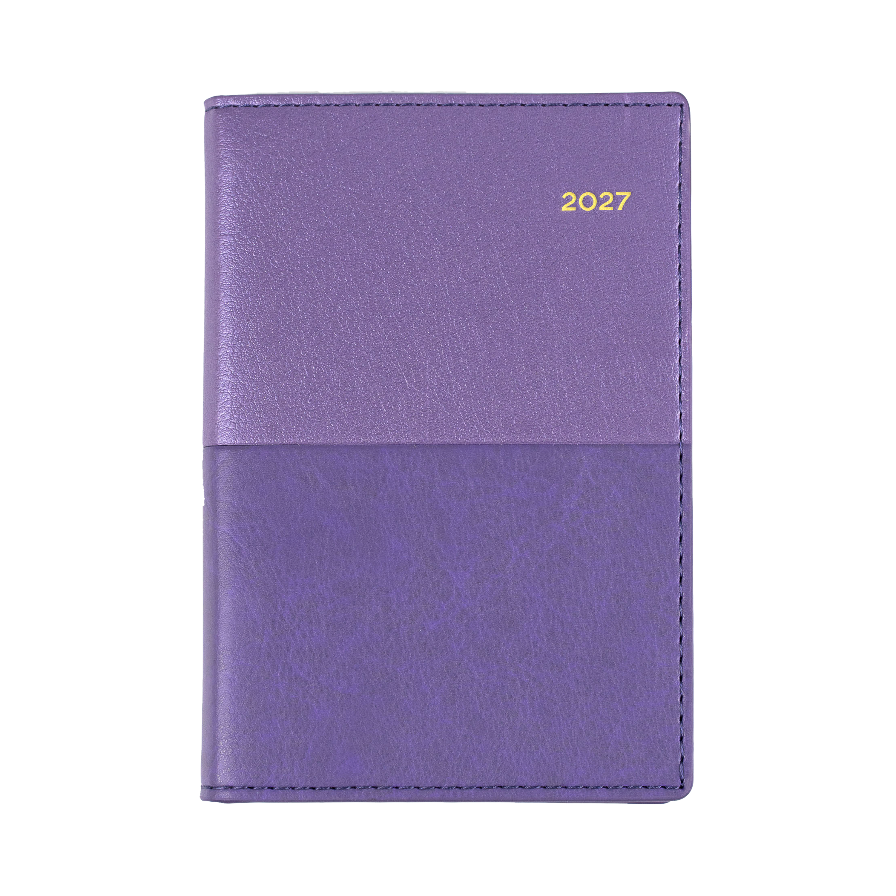 Collins Vanessa 2027 B7R Week to View Diary Lilac angled view