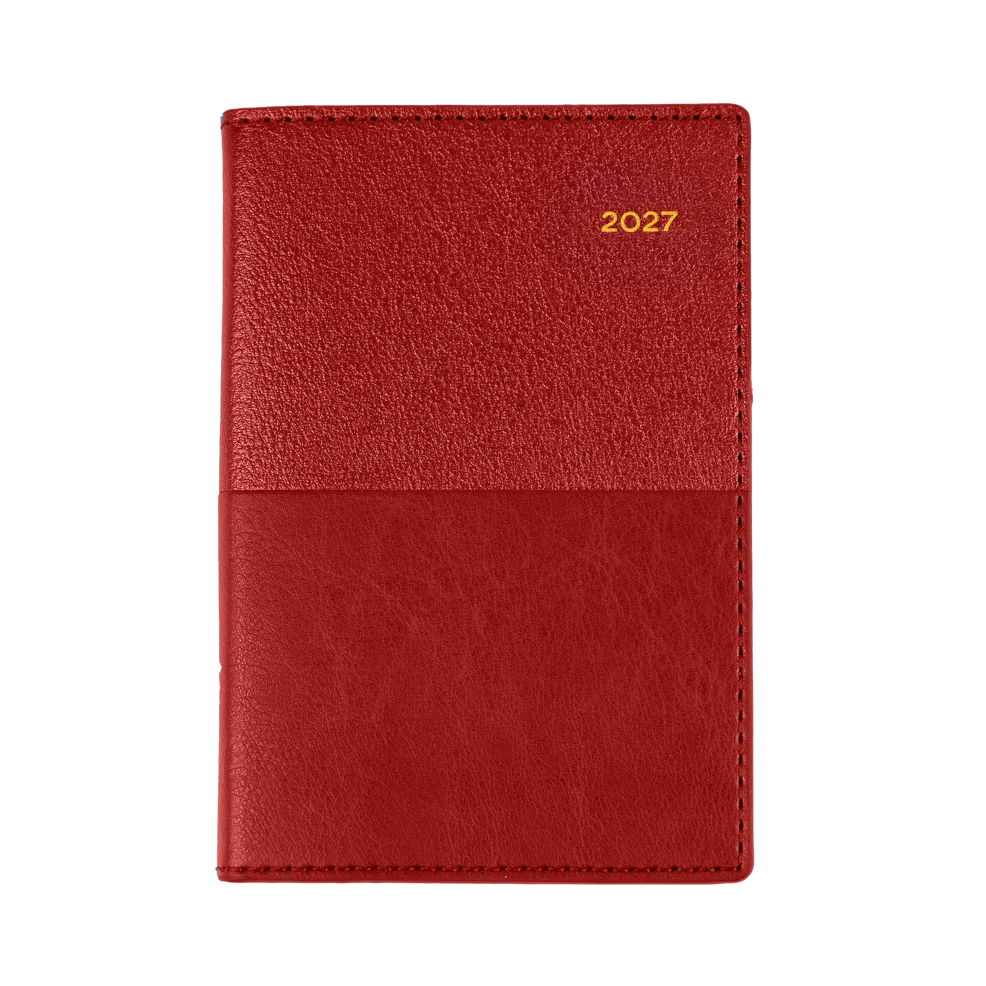 Collins Vanessa 2027 B7R Week to View Diary Red angled view
