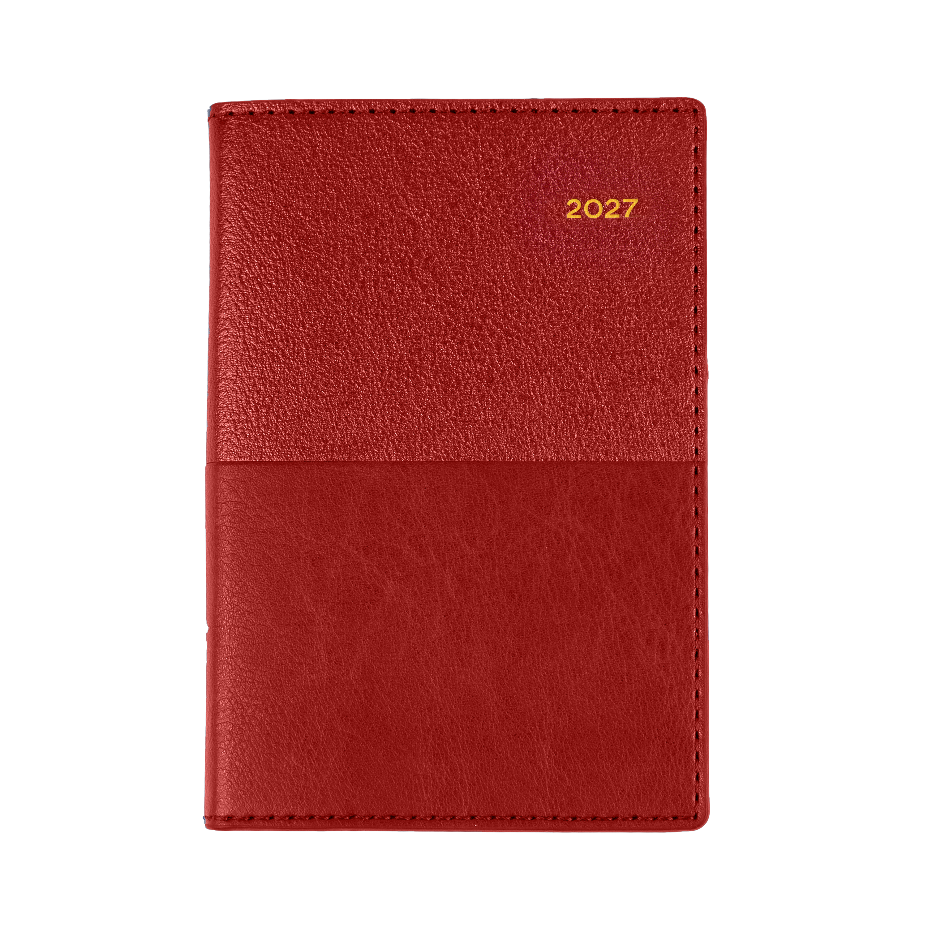 Collins Vanessa 2027 B7R Week to View Diary Red angled view