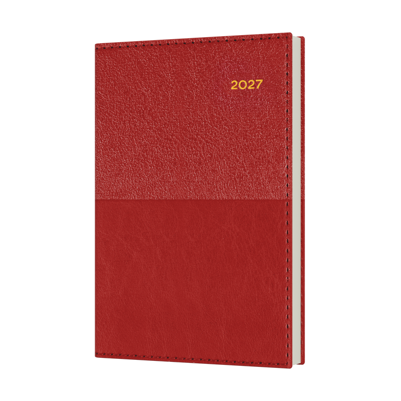 Collins Vanessa 2027 B7R Week to View Diary Red front cover