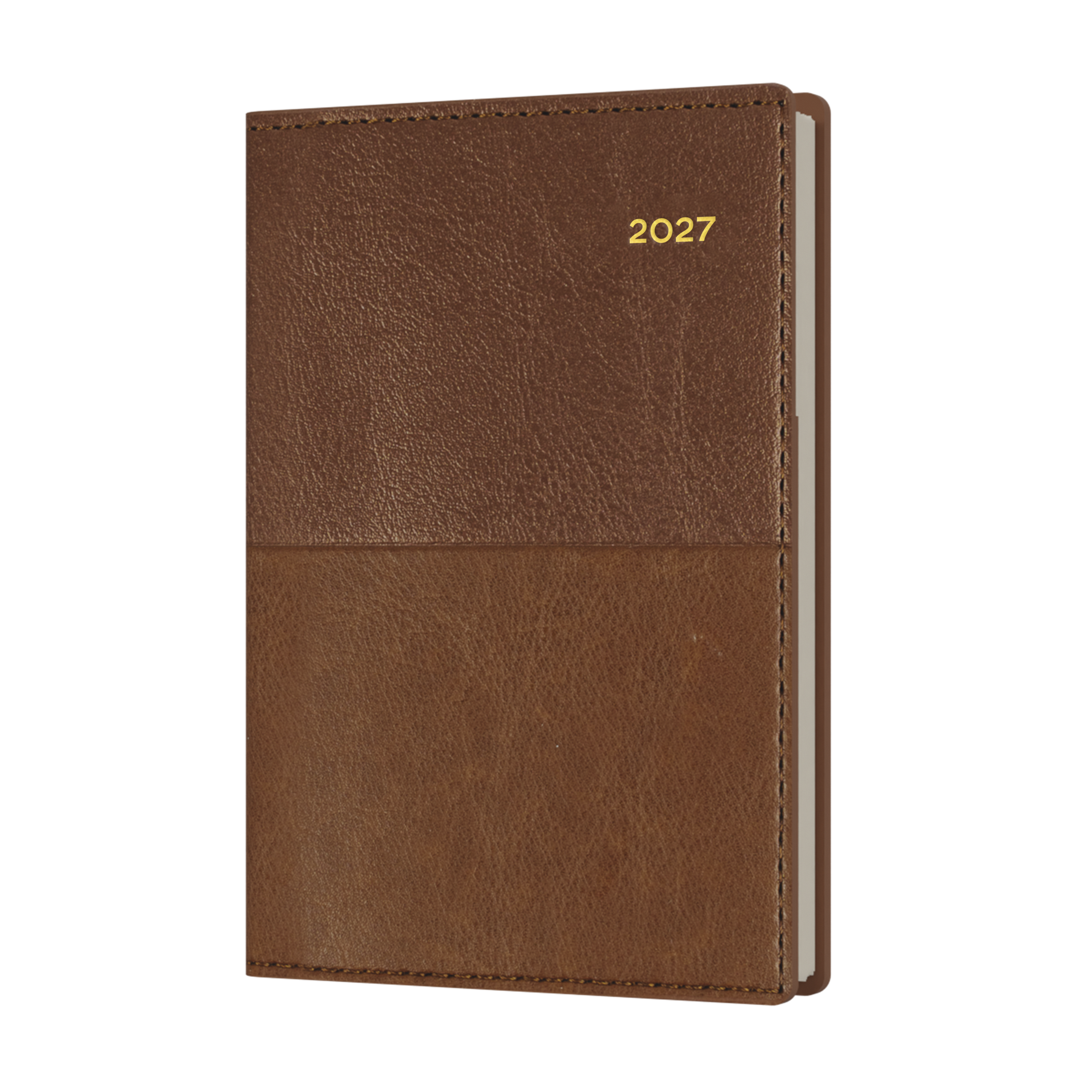 Collins Vanessa 2027 B7R Week to View Diary Tan front cover