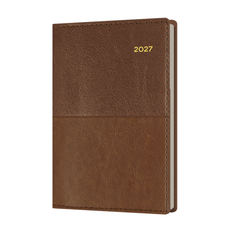 Collins Vanessa 2027 B7R Week to View Diary Tan front cover