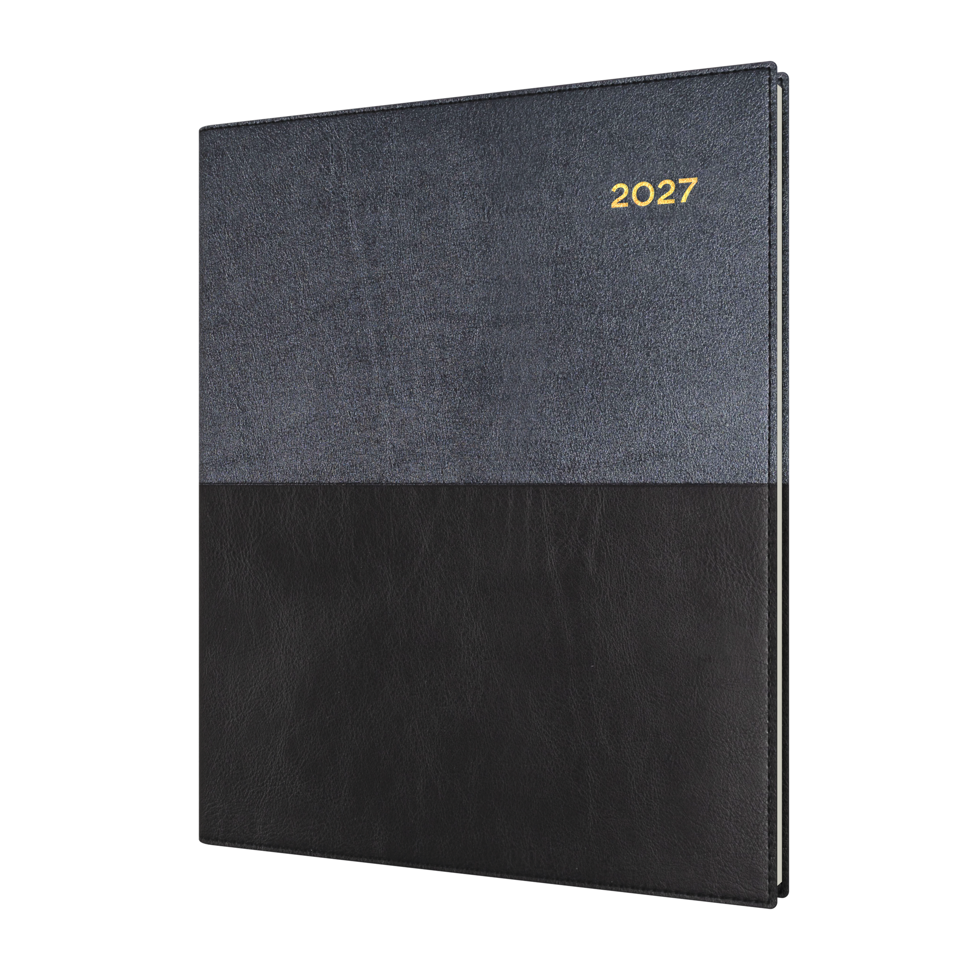 Collins Vanessa 2027 Quarto Week to View (Vertical) Diary Black front cover