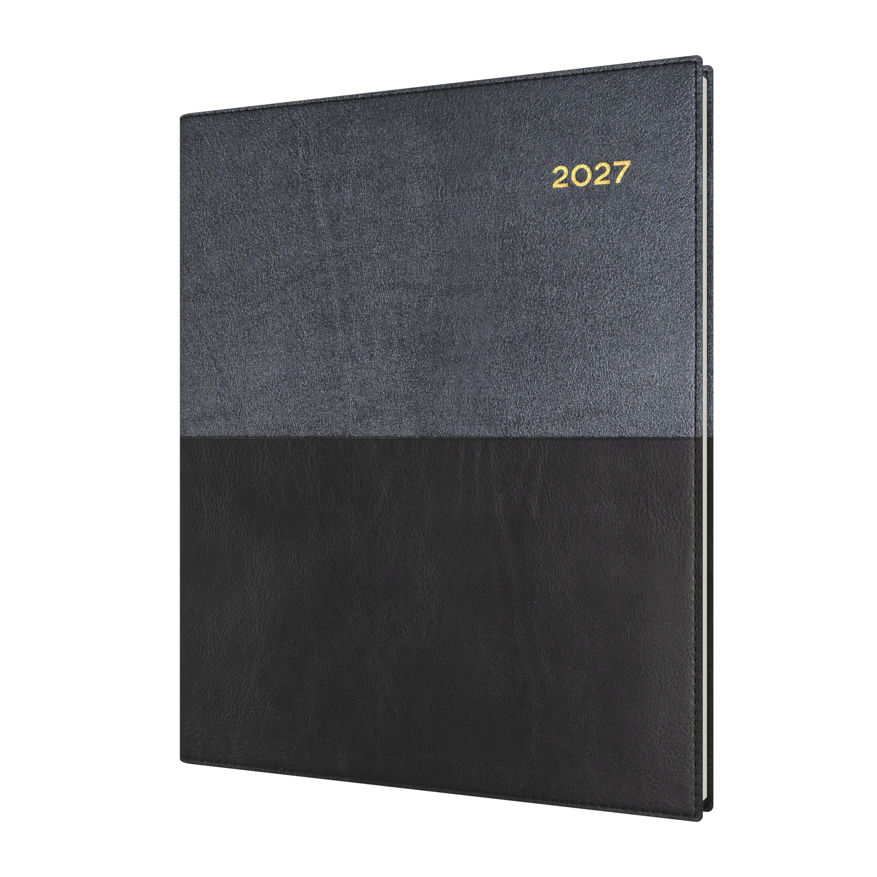 Collins Vanessa 2027 Quarto Week to View (Vertical) Diary Black front cover