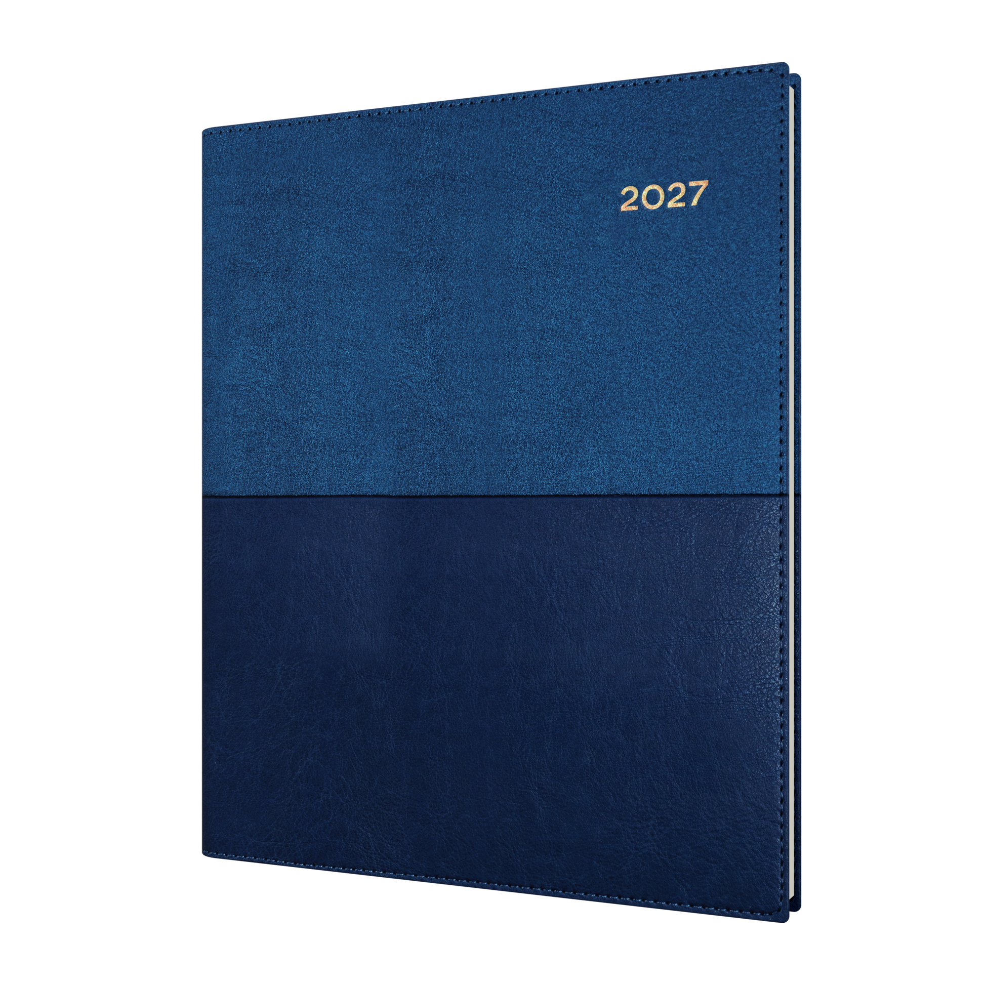 Collins Vanessa 2027 Quarto Week to View (Vertical) Diary Blue front cover