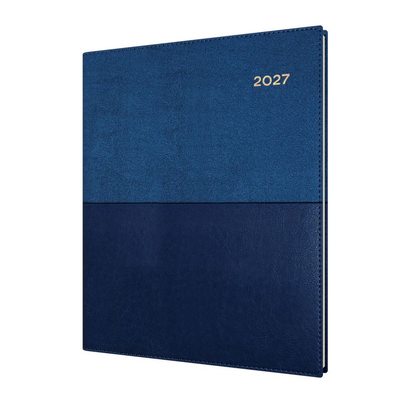 Collins Vanessa 2027 Quarto Week to View (Vertical) Diary Blue front cover