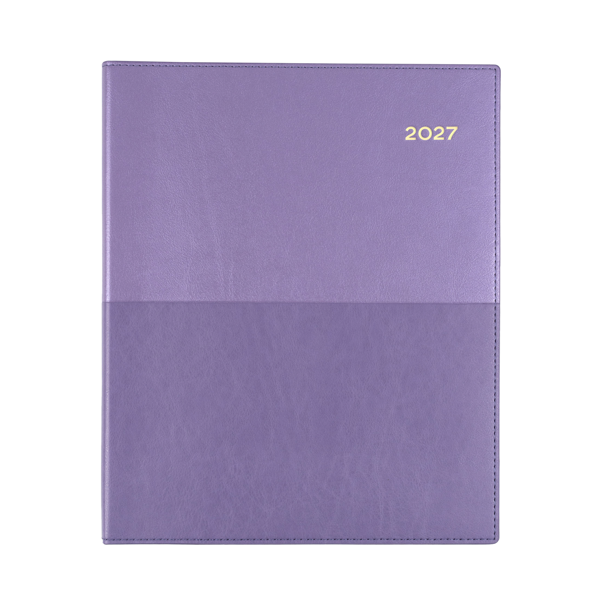 Collins Vanessa 2027 Quarto Week to View (Vertical) Diary Lilac angled view