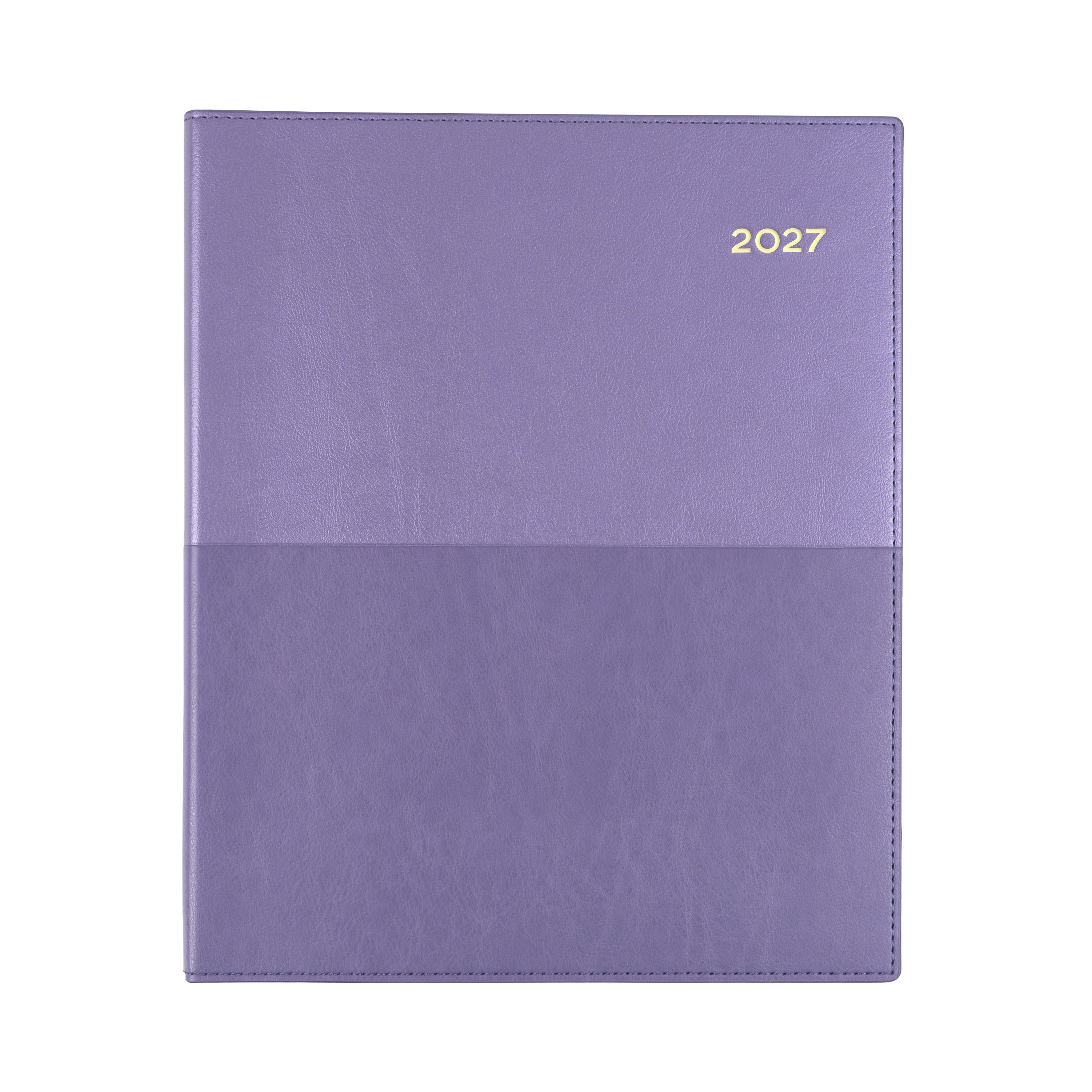 Collins Vanessa 2027 Quarto Week to View (Vertical) Diary Lilac angled view