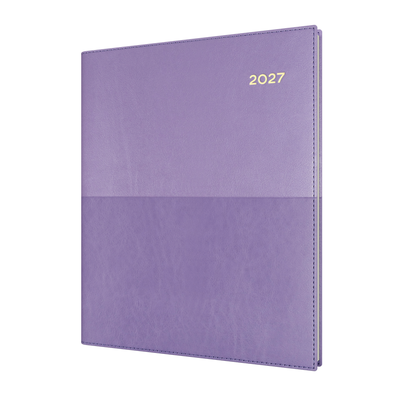 Collins Vanessa 2027 Quarto Week to View (Vertical) Diary Lilac front cover