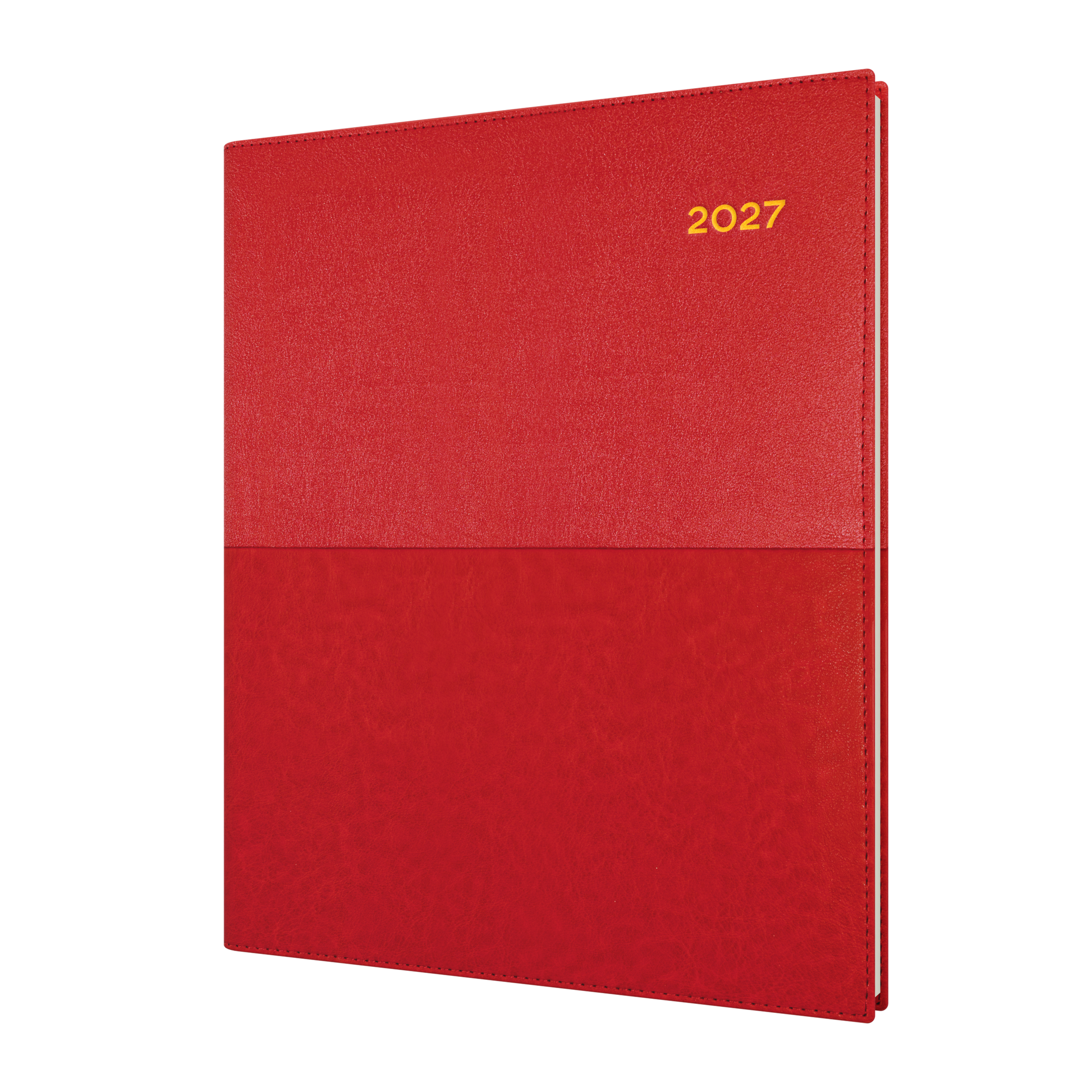 Collins Vanessa 2027 Quarto Week to View (Vertical) Diary Red front cover