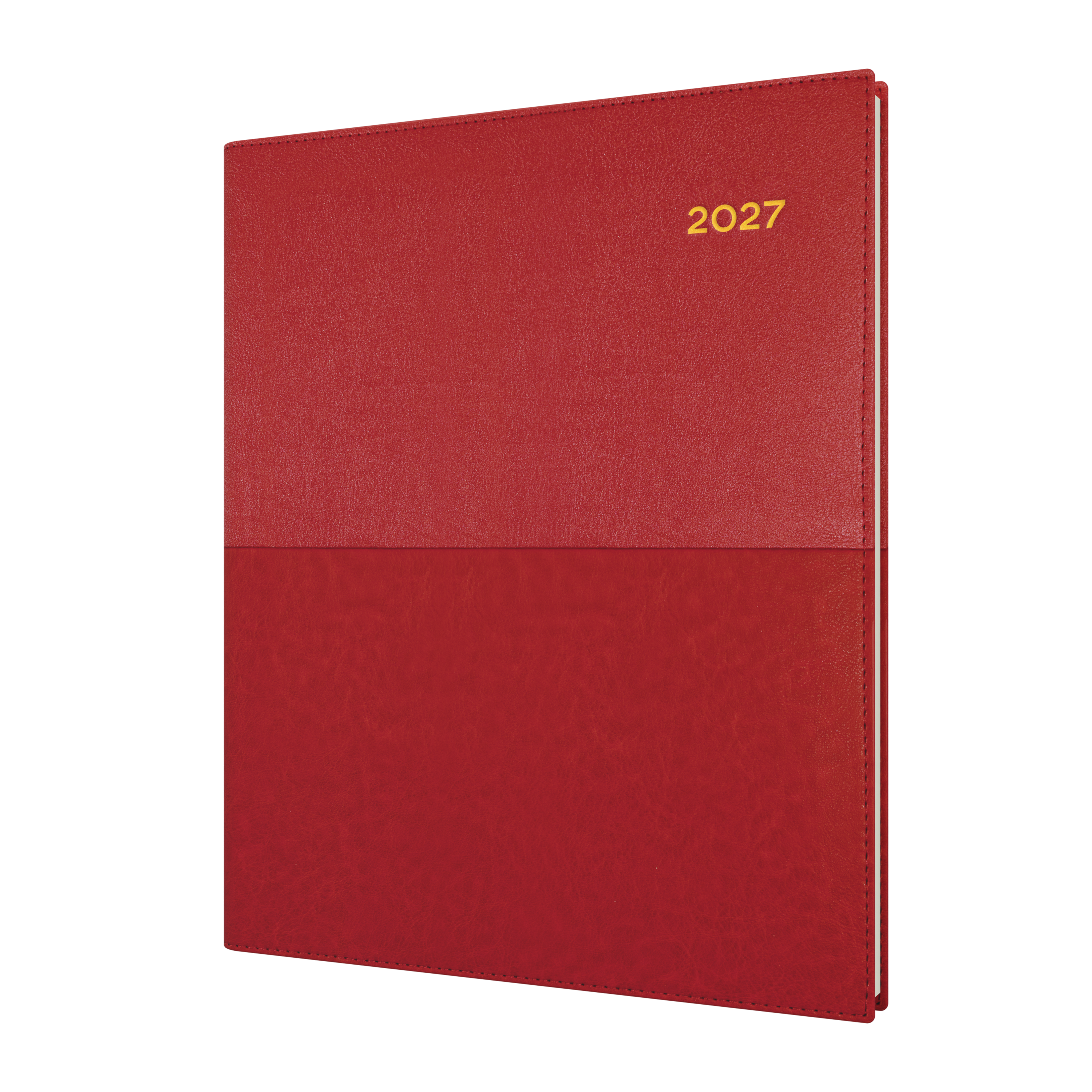 Collins Vanessa 2027 Quarto Week to View (Vertical) Diary Red front cover