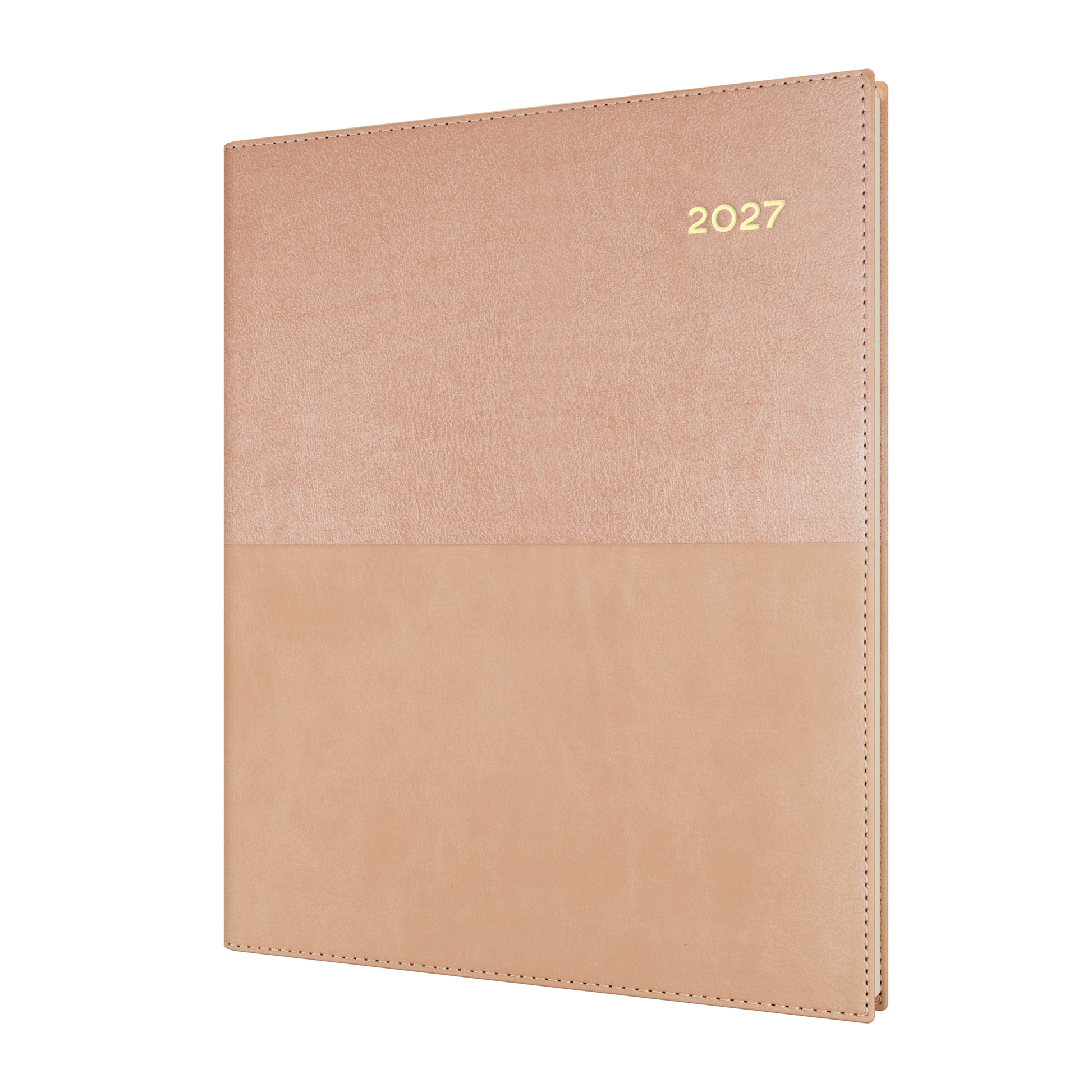 Collins Vanessa 2027 Quarto Week to View (Vertical) Diary Rose Gold front cover