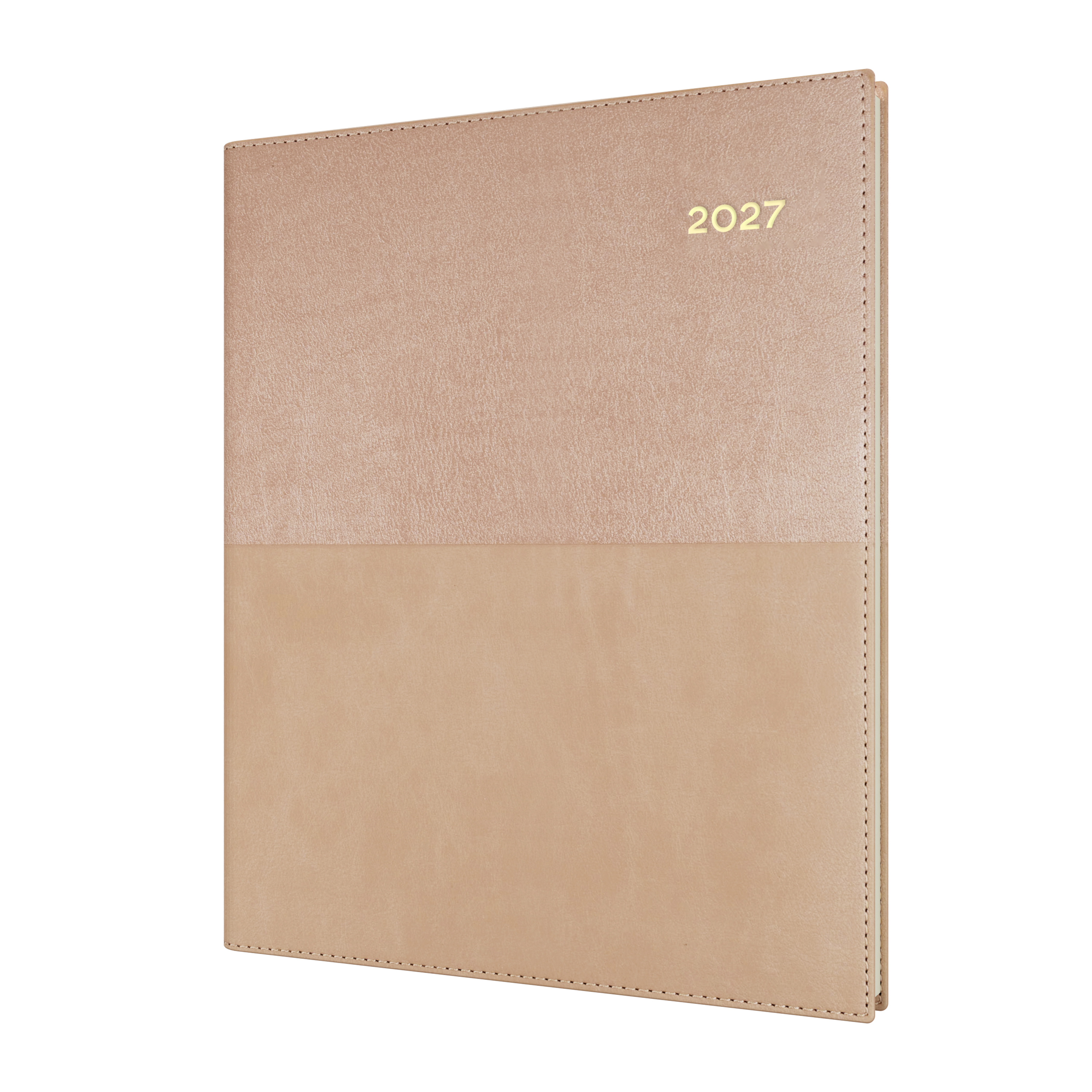 Collins Vanessa 2027 Quarto Week to View (Vertical) Diary Rose Gold front cover