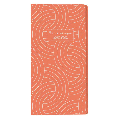 Collins Colplan Planner Diary 2027-2028 B6/7 Month To A View Orange