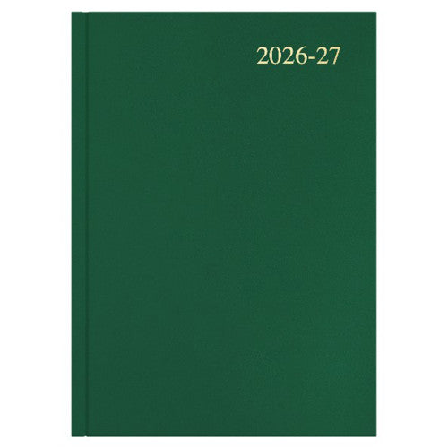 Collins Essential Financial Year Diary 2026-2027 A4 One Day To A Page Green
