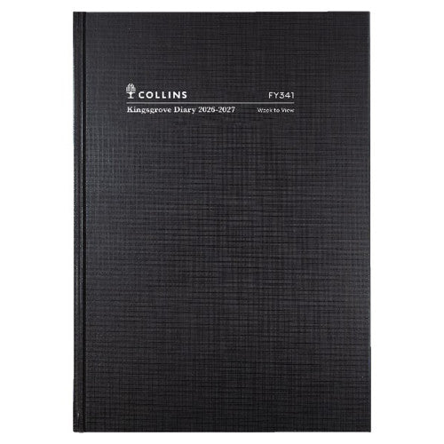 Collins Kingsgrove Financial Year Diary 2026-2027 A4 Week To A View Black